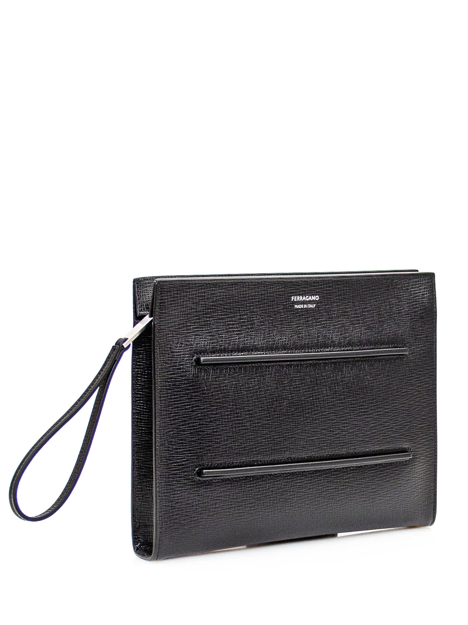 Shop Ferragamo Document Holder In Nero