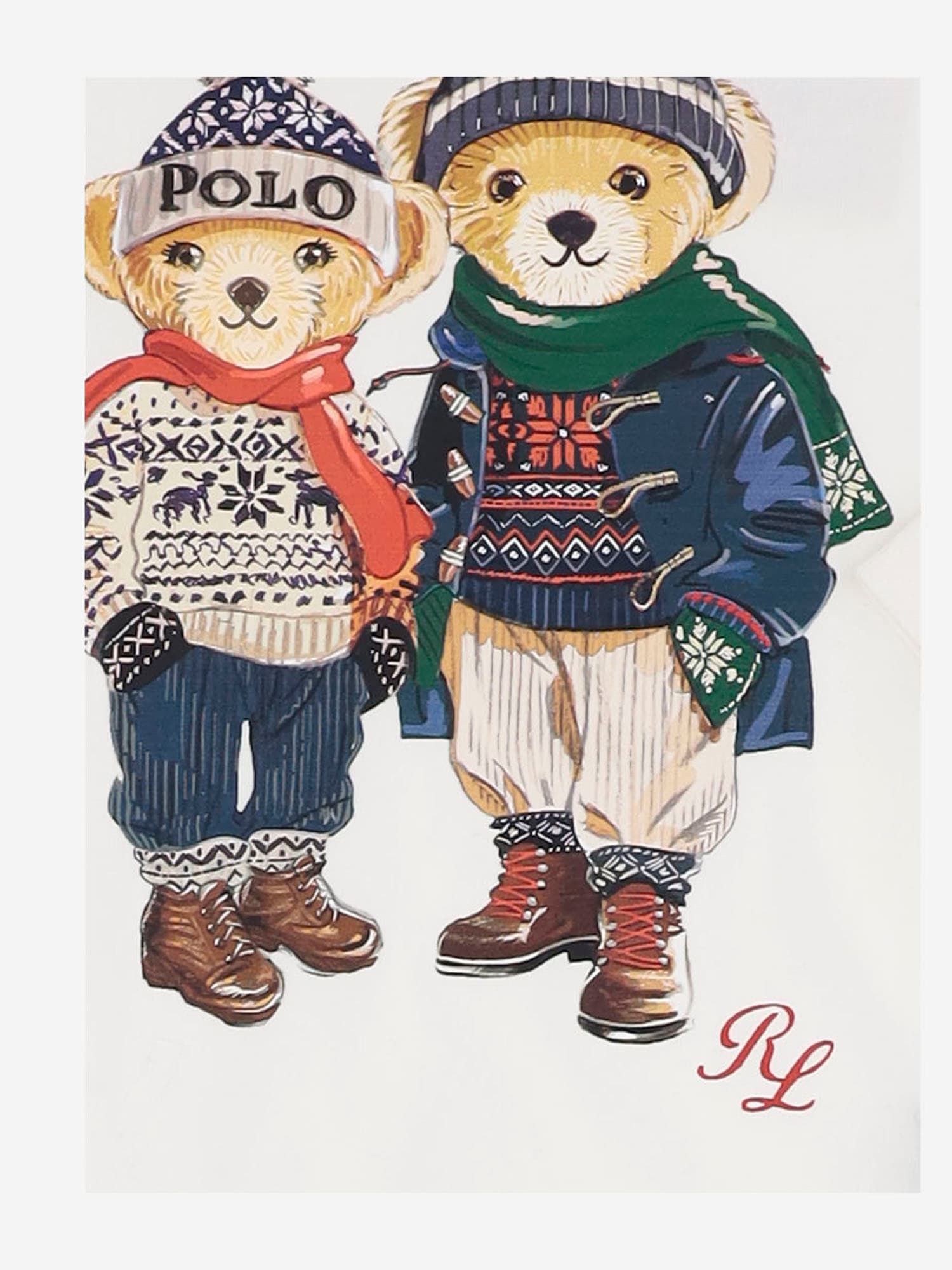 Polo Ralph Lauren Cotton T-shirt With Polo Bear Pattern In Nevis
