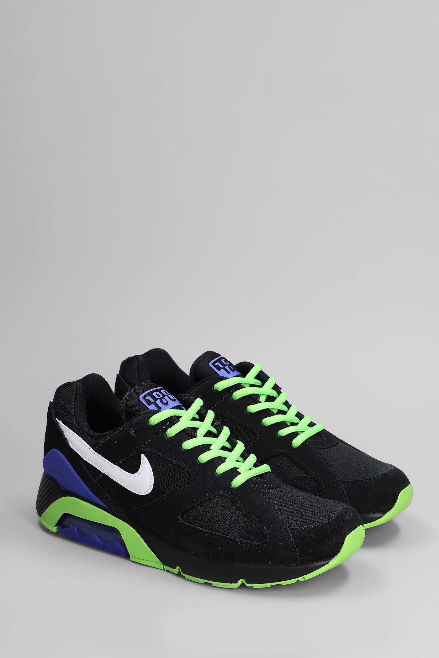 Nike Air 180 Qs Sneakers In Black Suede And Fabric In Black