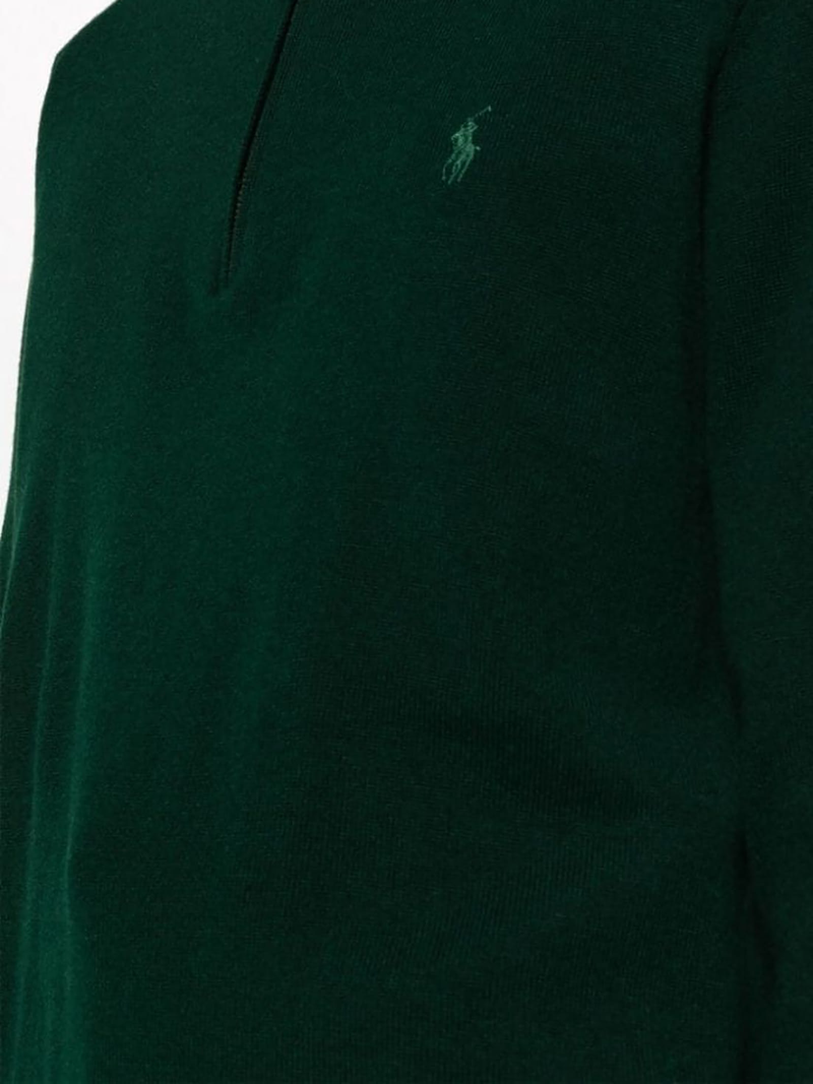 Shop Ralph Lauren Dark Green Wool Jumper