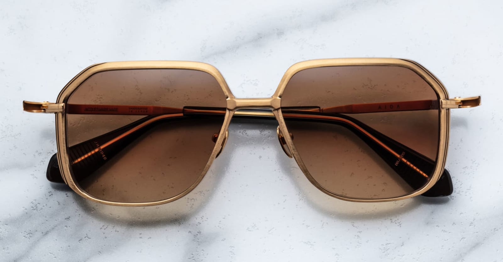 Jacques Marie Mage Aida - Gold Sunglasses In Brown