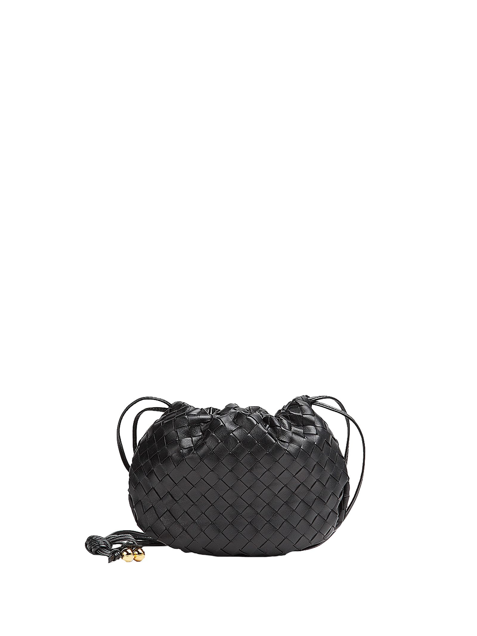 Click to view more detailed imagery on our partner's website Bottega Veneta Mini Bulb Crossbody Bag In Black Gold