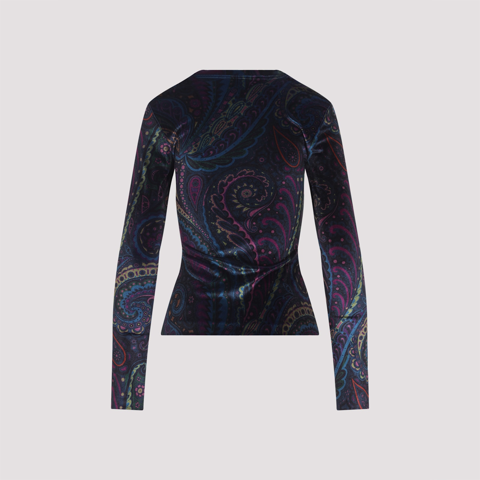 Etro Velvet Top In Blue