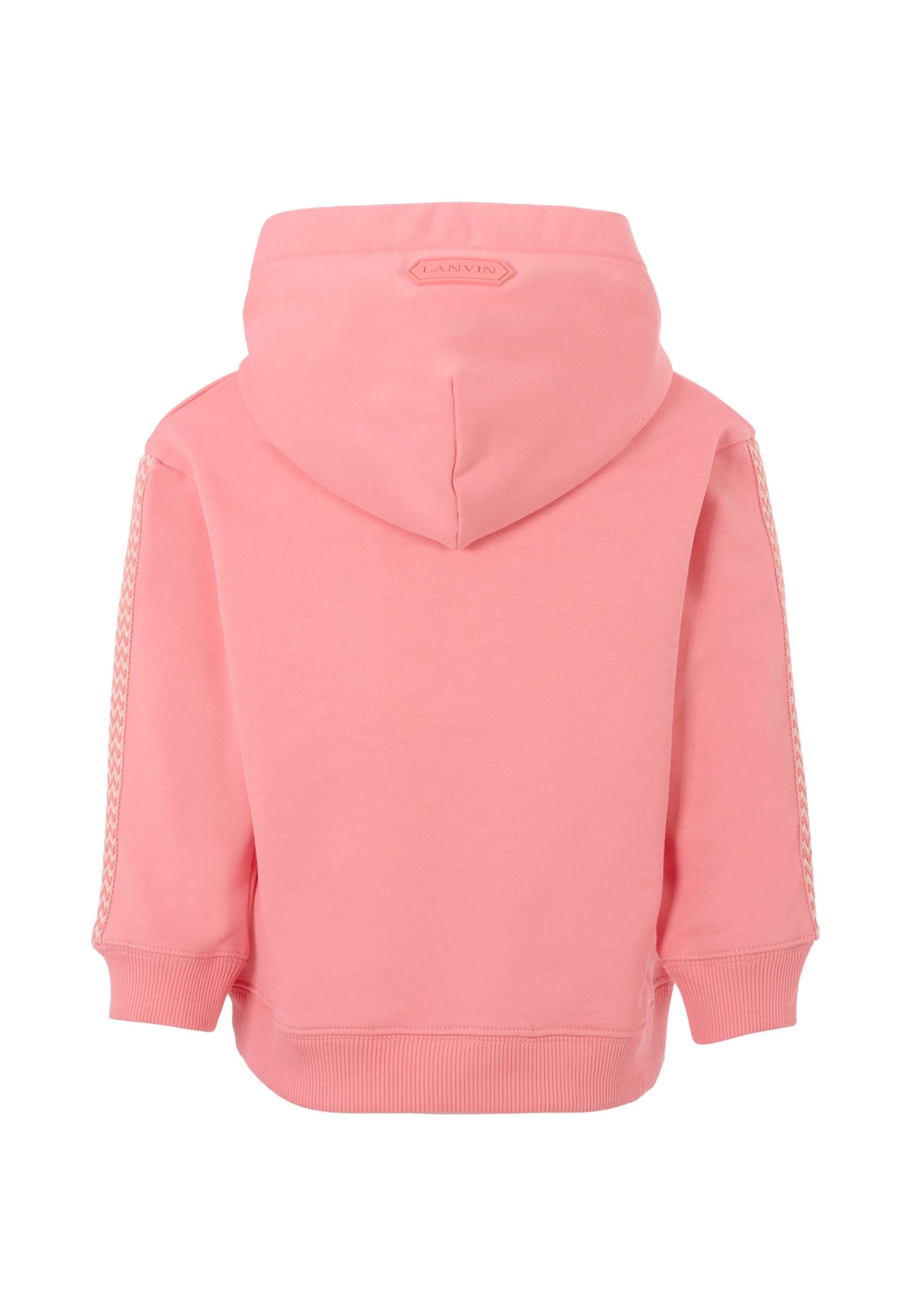 Lanvin Pink Sweatshirt For Girl With Logo In Pink