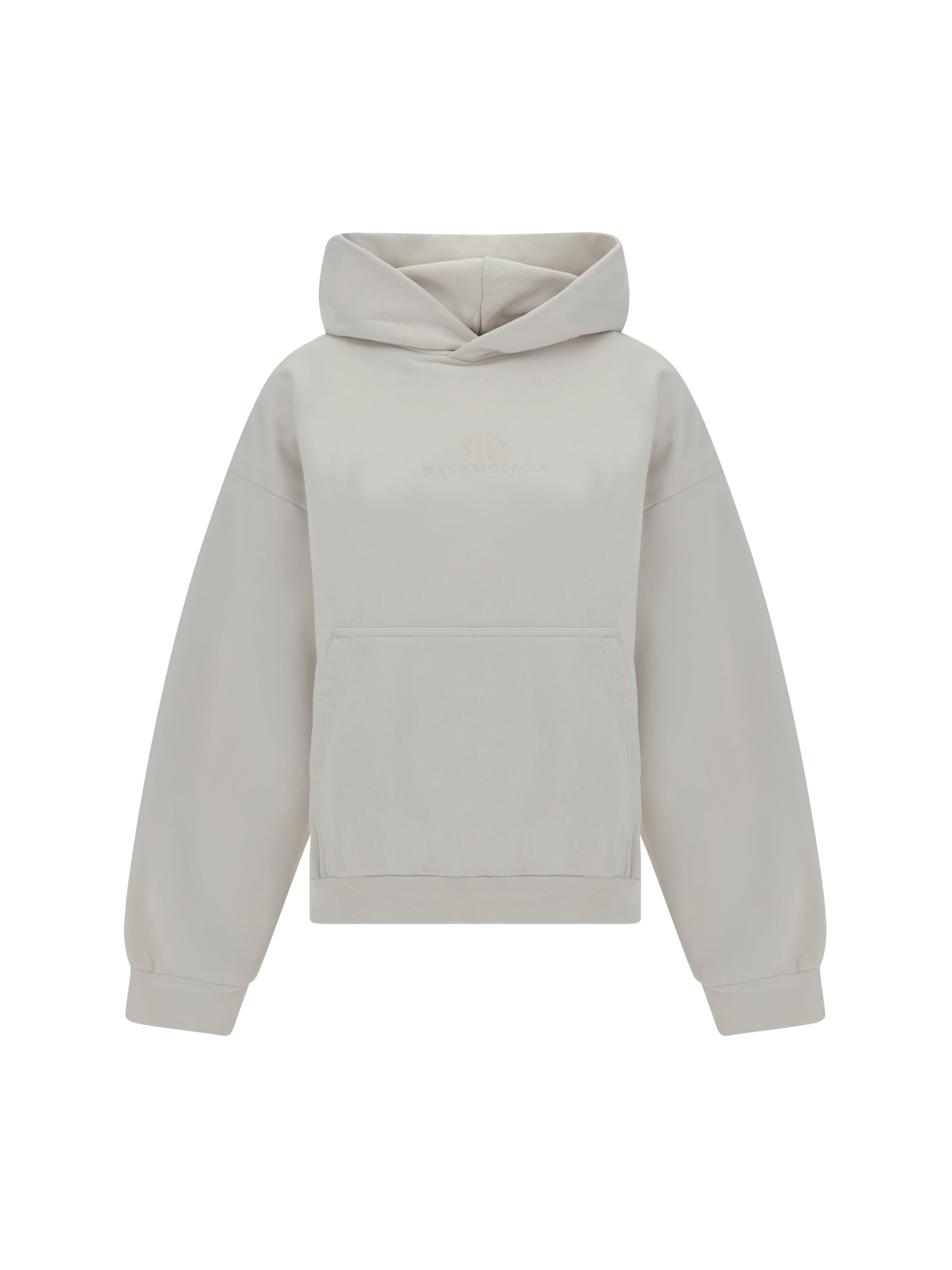 Shop Balenciaga Hoodie In Ecru/ecru