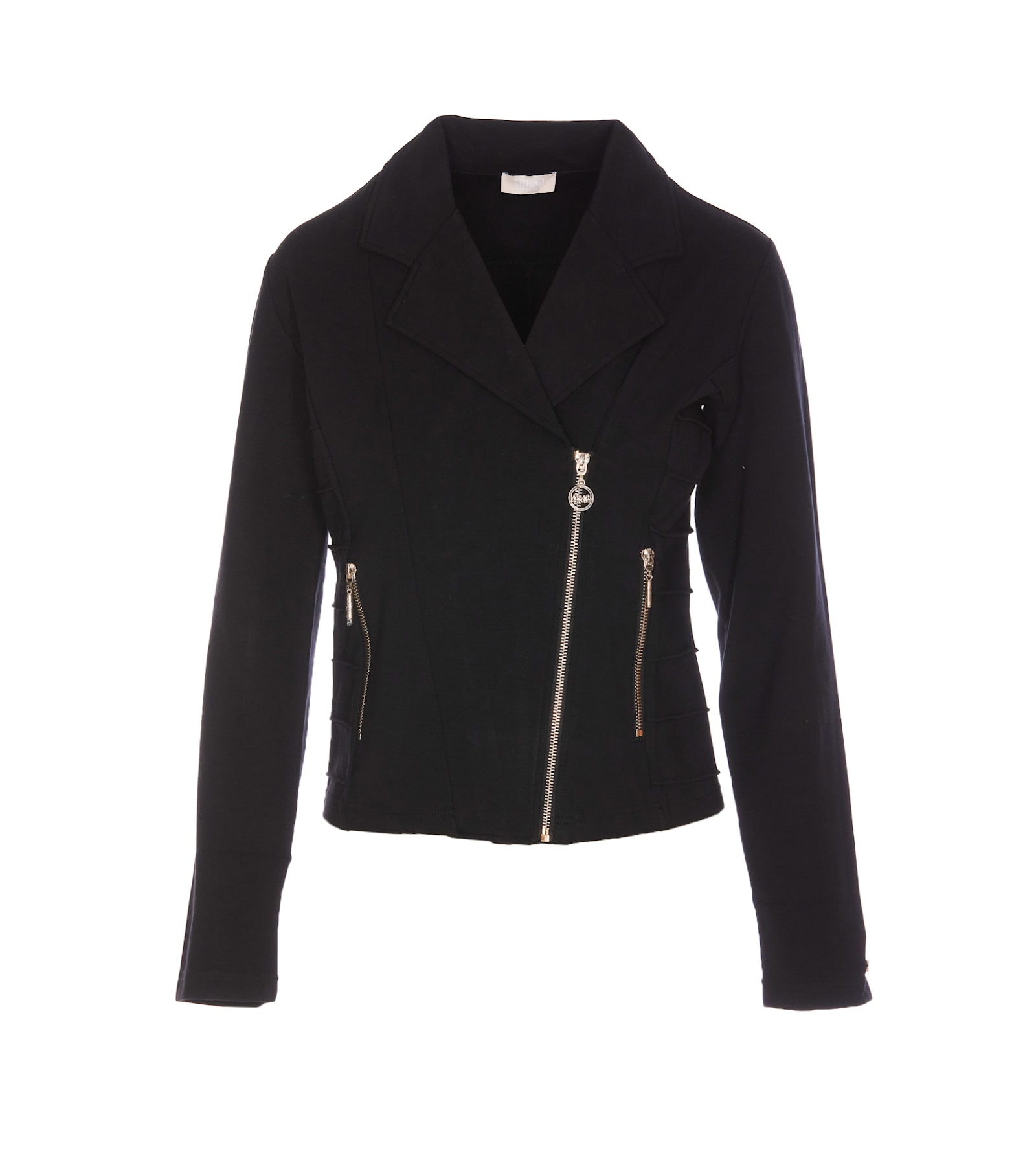 Shop Liu •jo Biker Jacket In Black