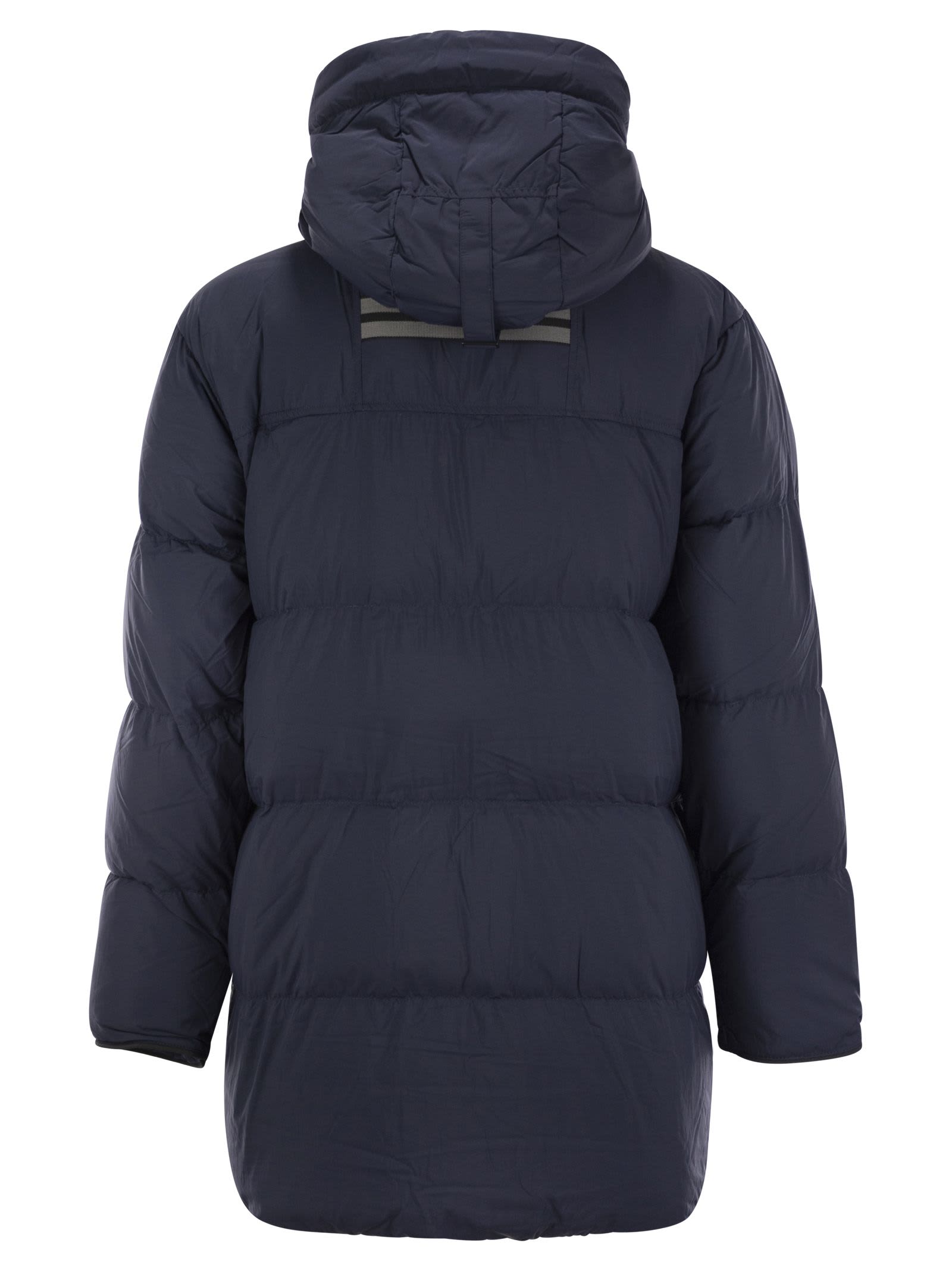 Shop Canada Goose Lawrence - Down Jacket With Black Logo In Navy