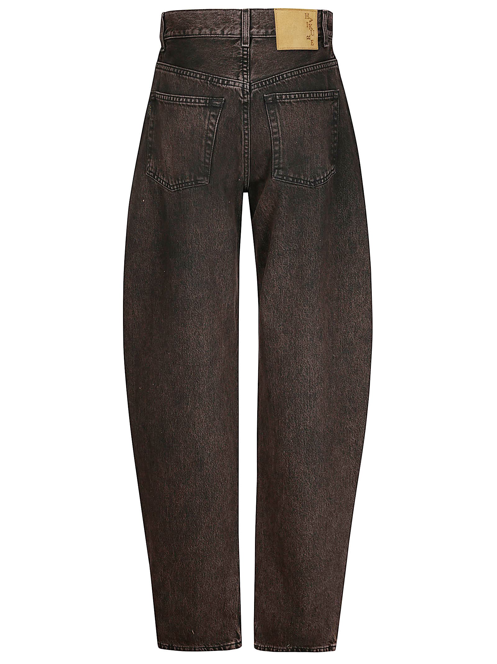 Haikure Relaxed-fit High-waist Jeans With Vintage Wash Effect In Brown