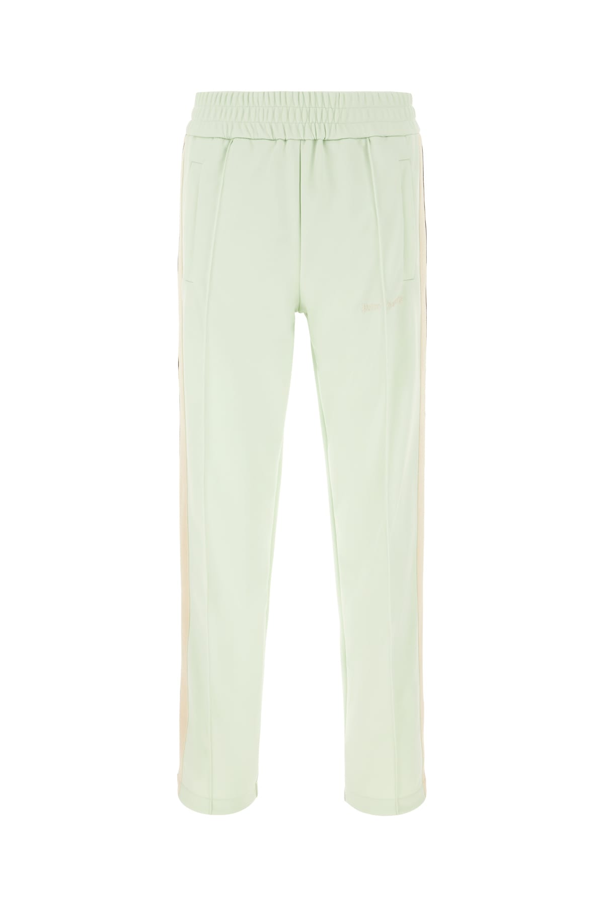 Palm Angels Mint Green Polyester Joggers In Neutral