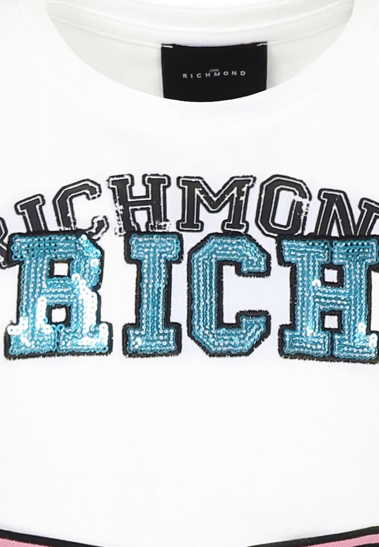 Richmond White Crop Top For Girl With Logo In White