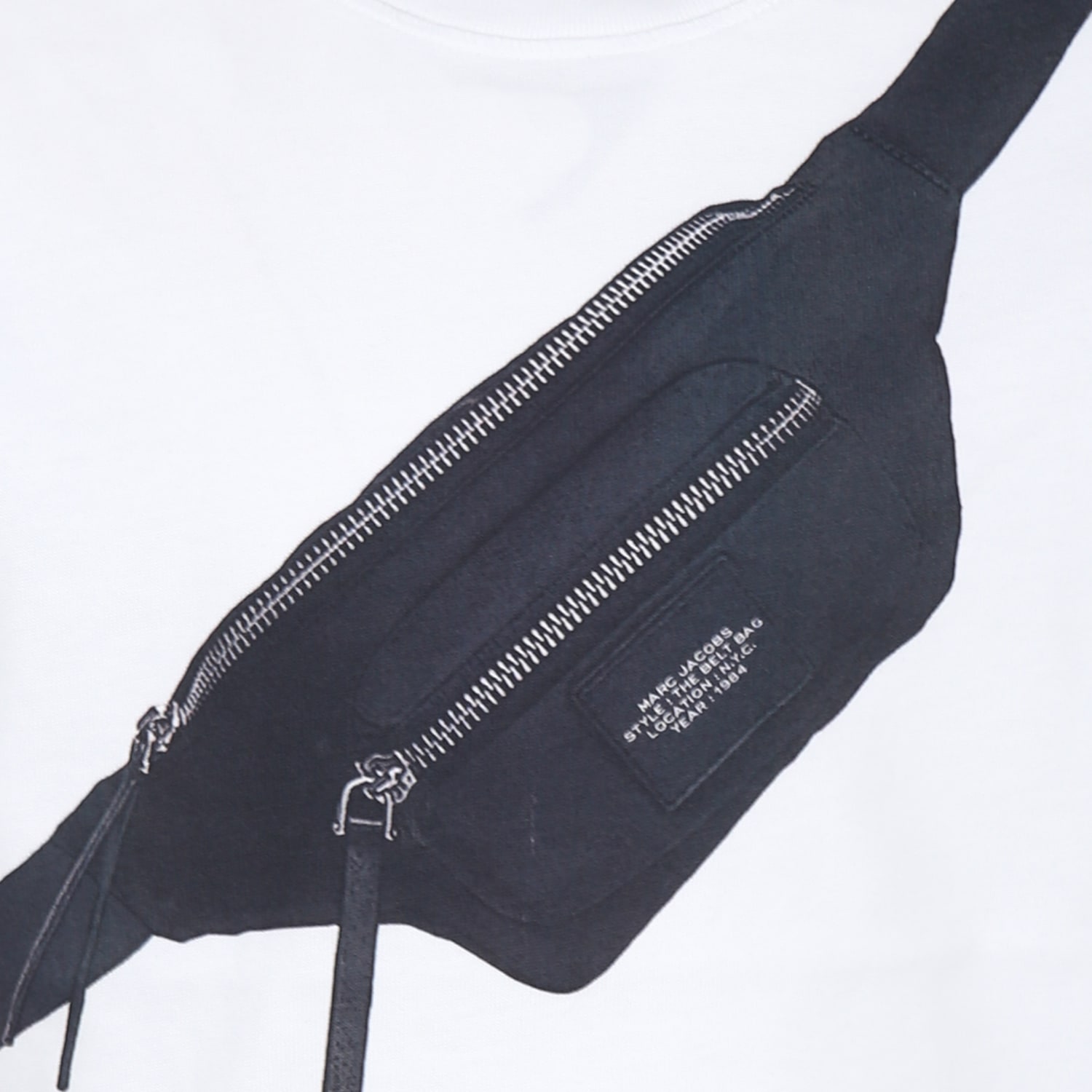 Marc Jacobs White T-shirt For Boy With Belt Bag Print In White