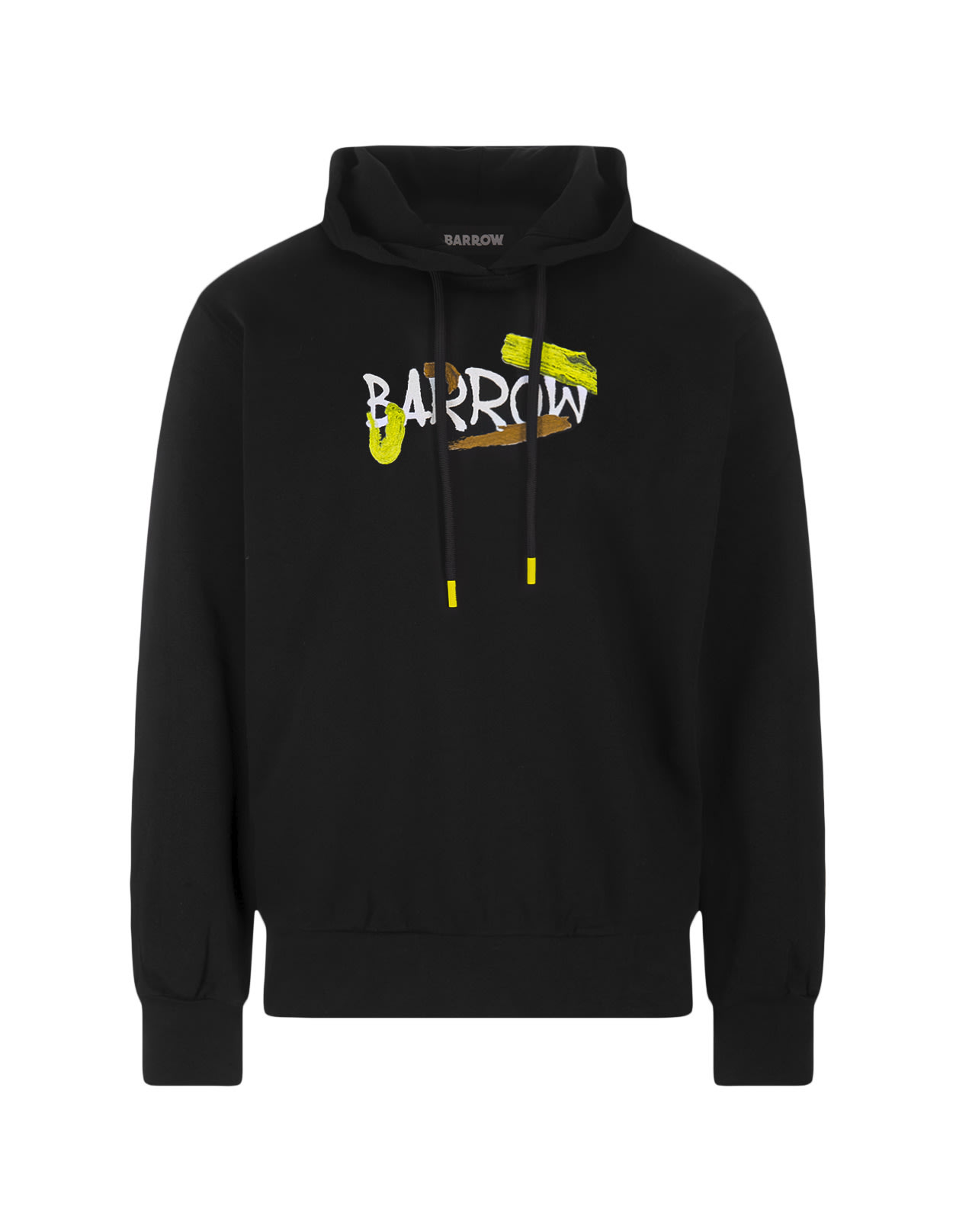 Shop Barrow Black Hoodie With Lettering And Graphic Print