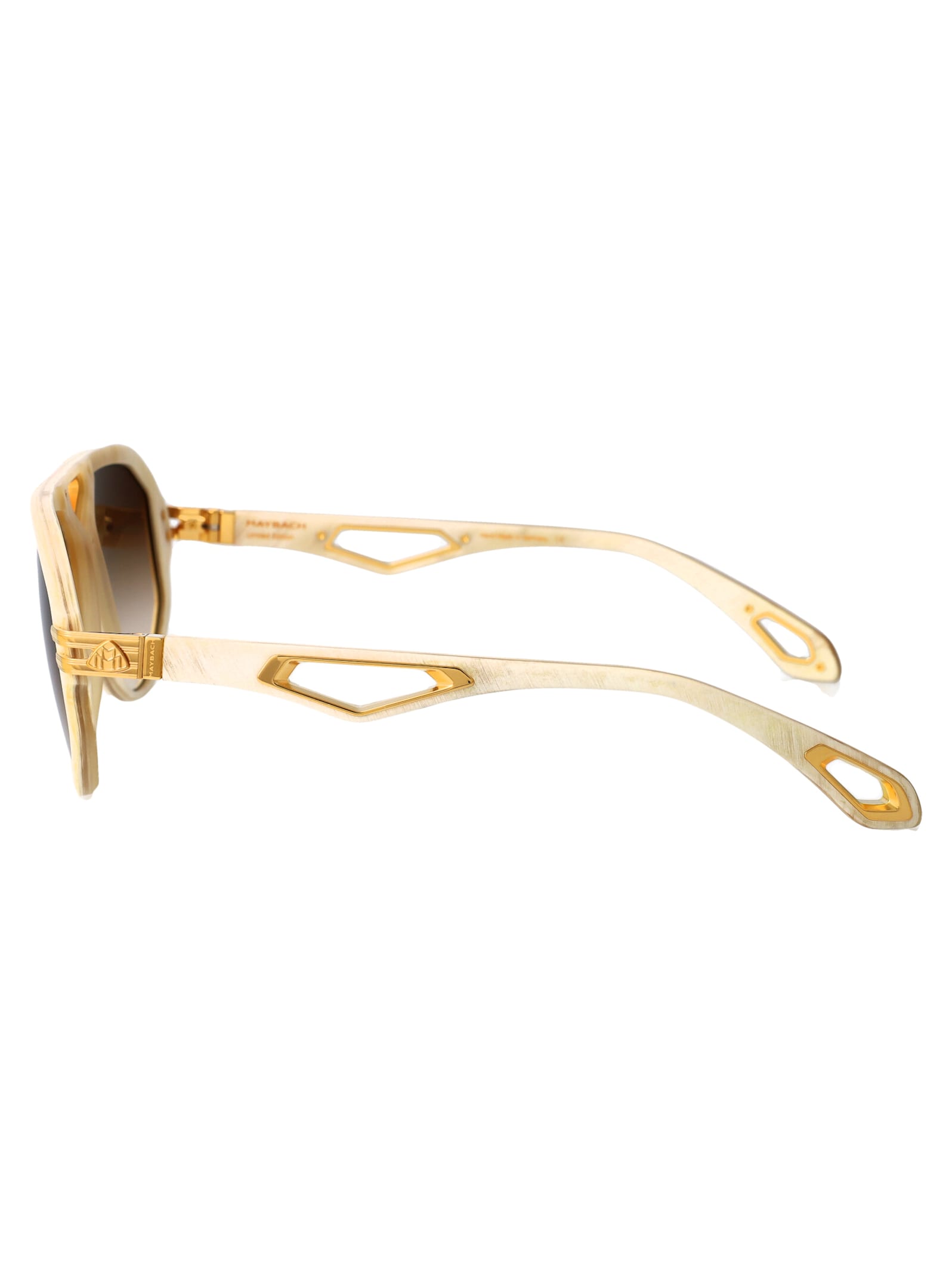 Shop Maybach Eyewear The Jack I Sunglasses In White Gold