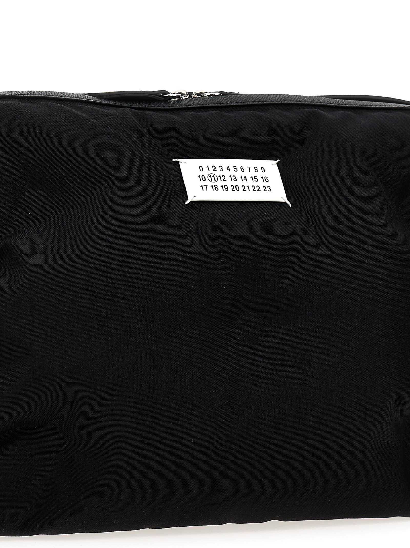 Shop Maison Margiela Computer Messenger Slam Glam Crossbody Bag In Black