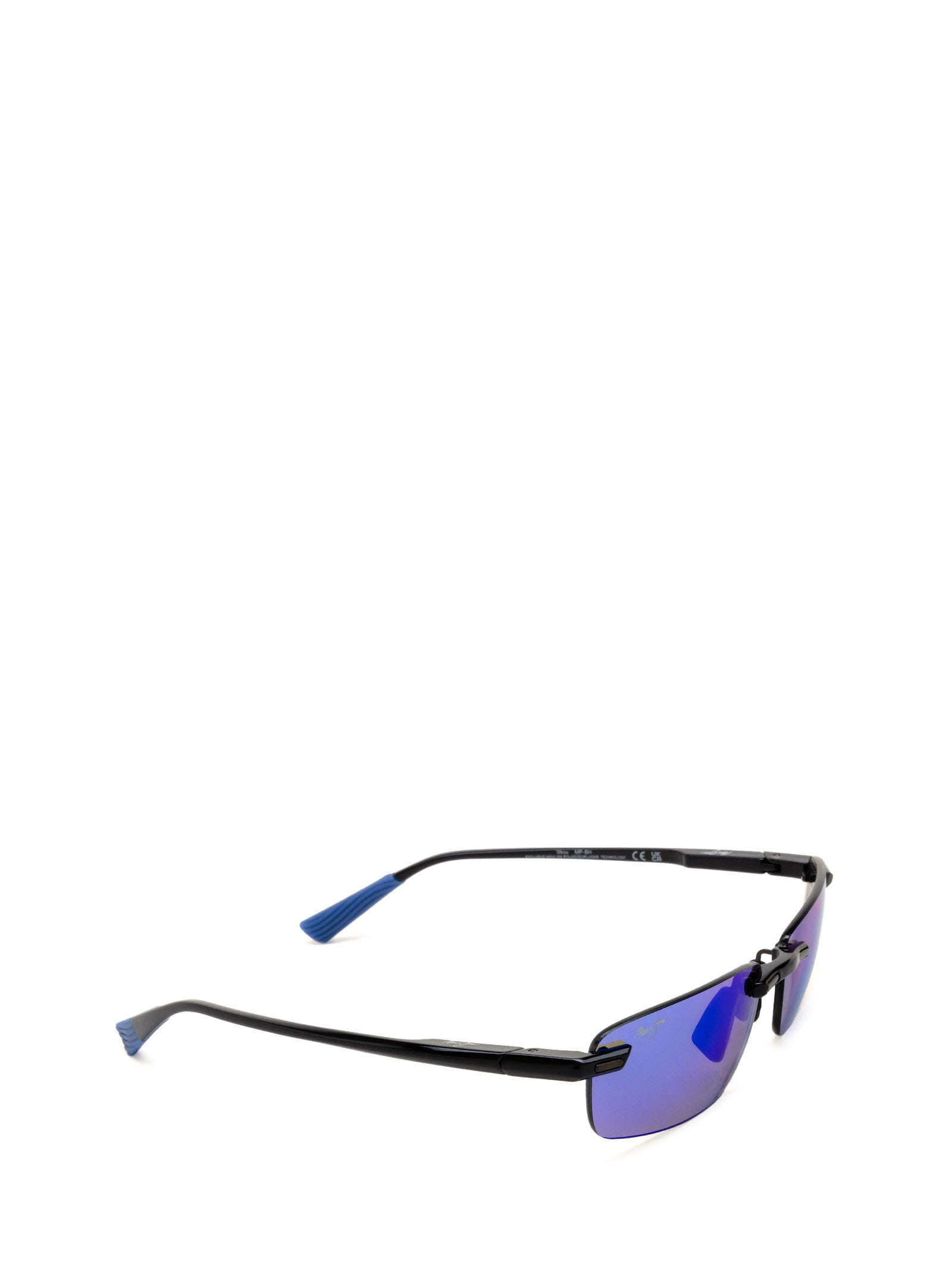 Shop Maui Jim Mj630 Shiny Black W/ Blue Sunglasses