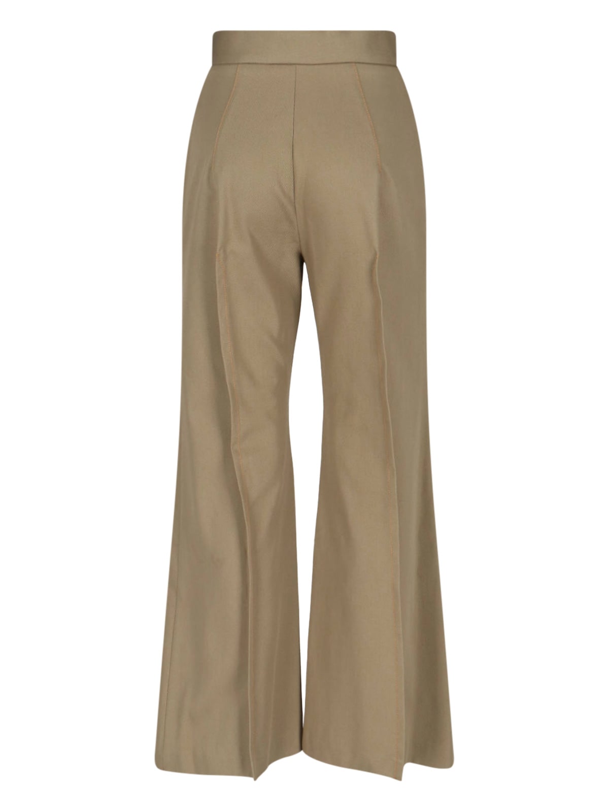 Vivienne Westwood Wide Leg High Waist Trousers With Belt Loops In Brown
