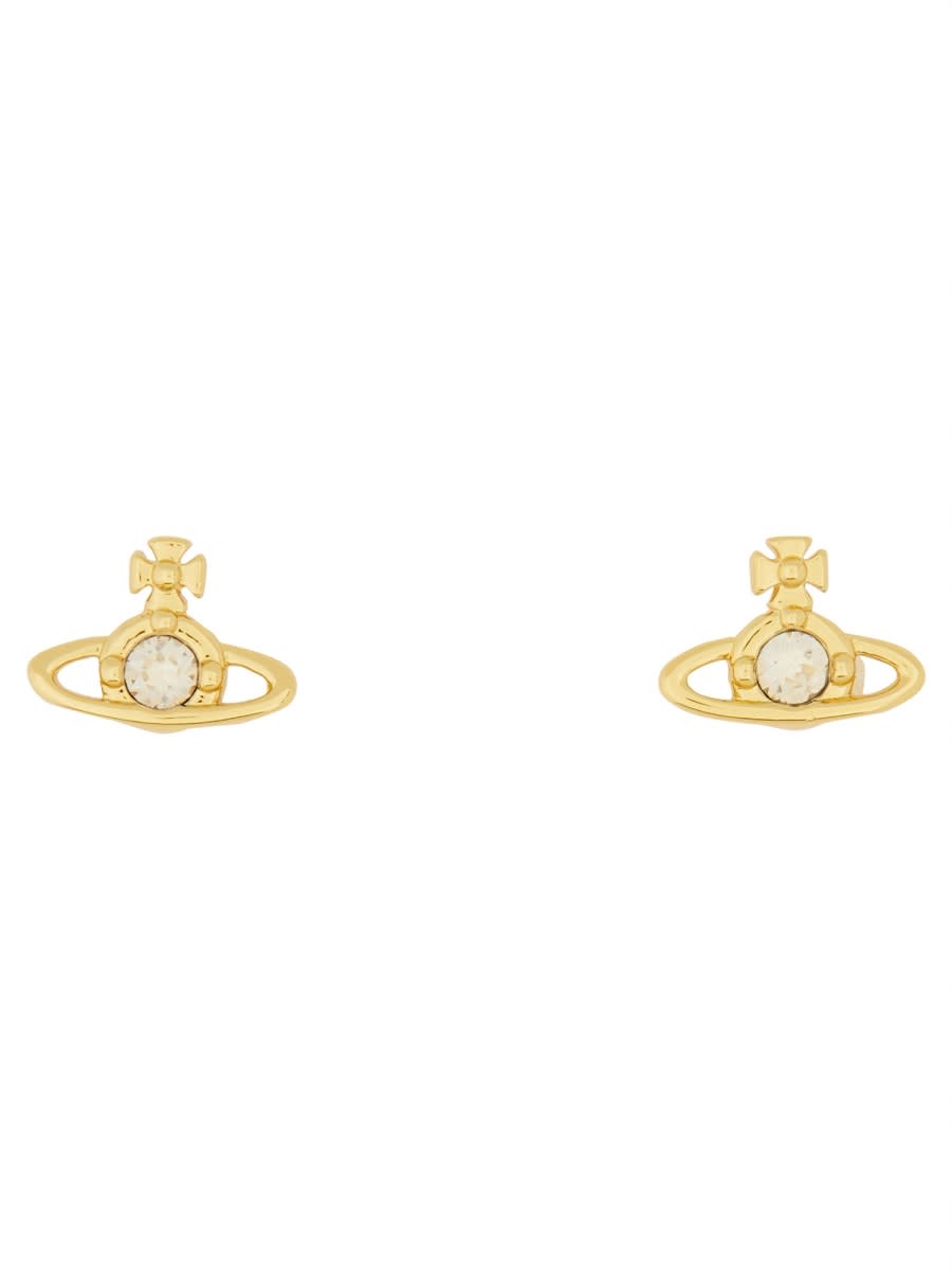 Vivienne Westwood Nano Solitaire Earrings In Gold