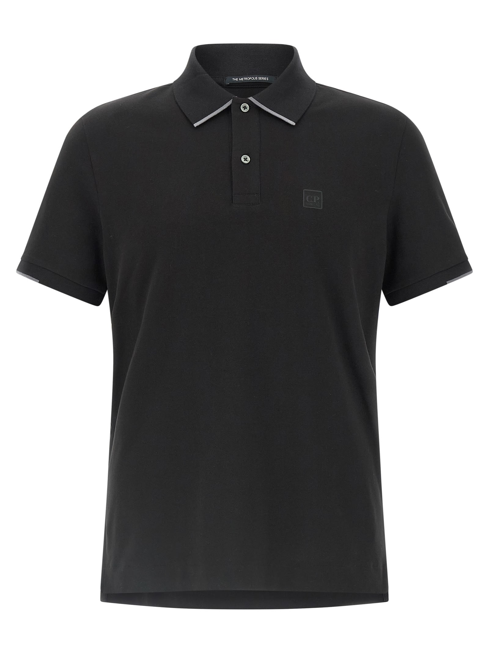 C.p. Company C.p.company The Metropolis Series Stretch Piquet Polo In Black