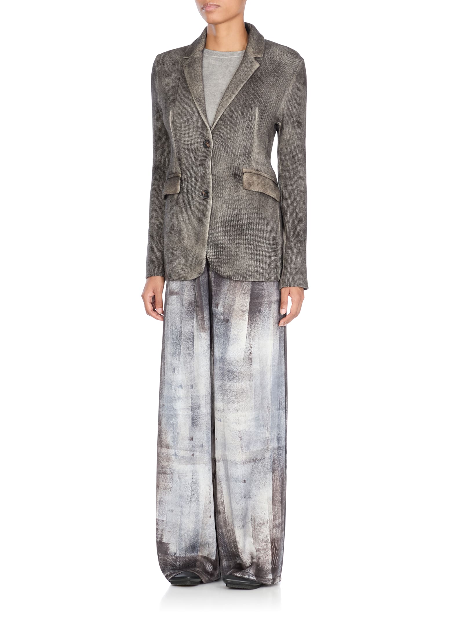 Avant Toi Grey Wool And Cashmere Blazer In Gray