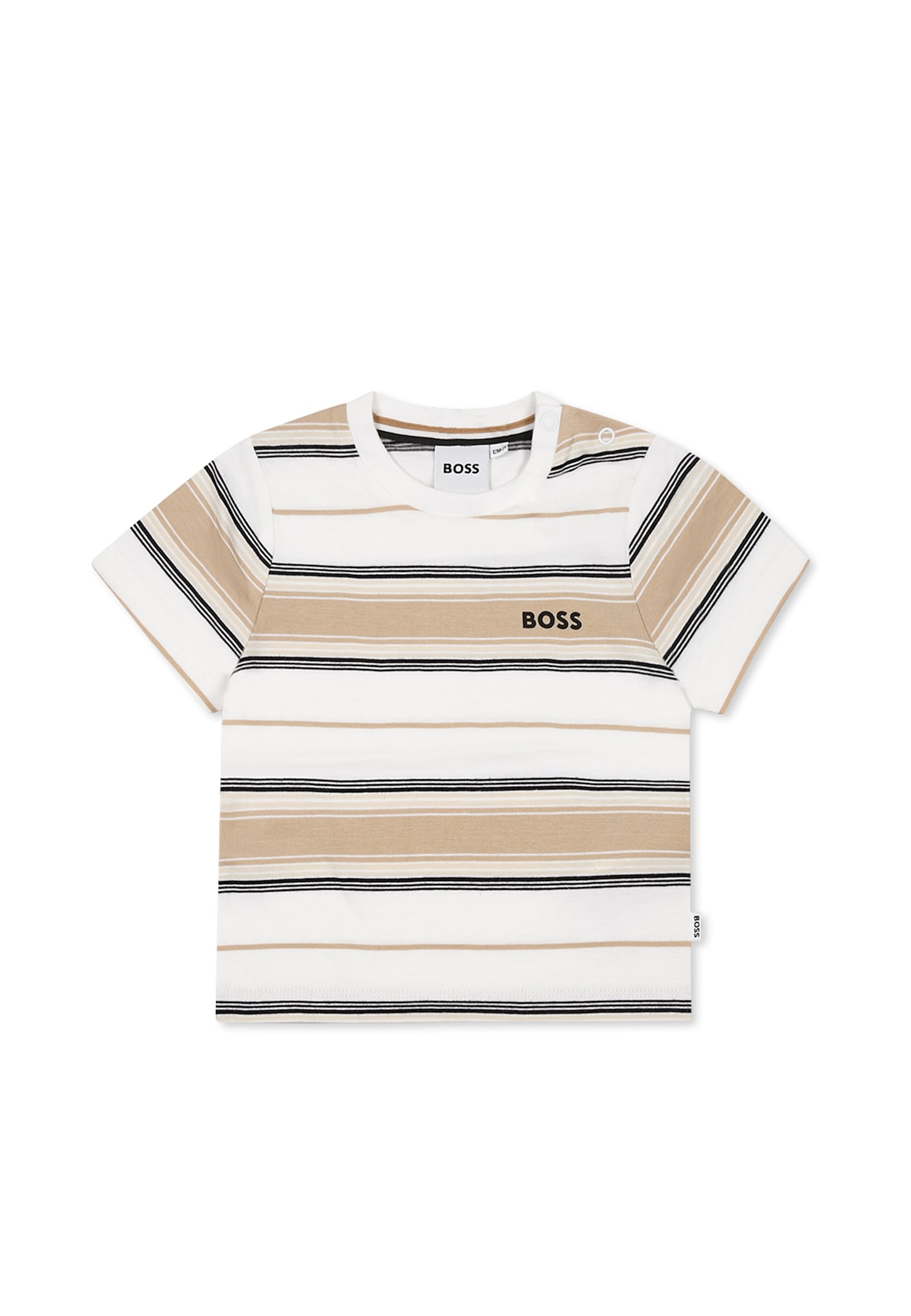 Hugo Boss White T-shirt For Baby Boy With Logo In White