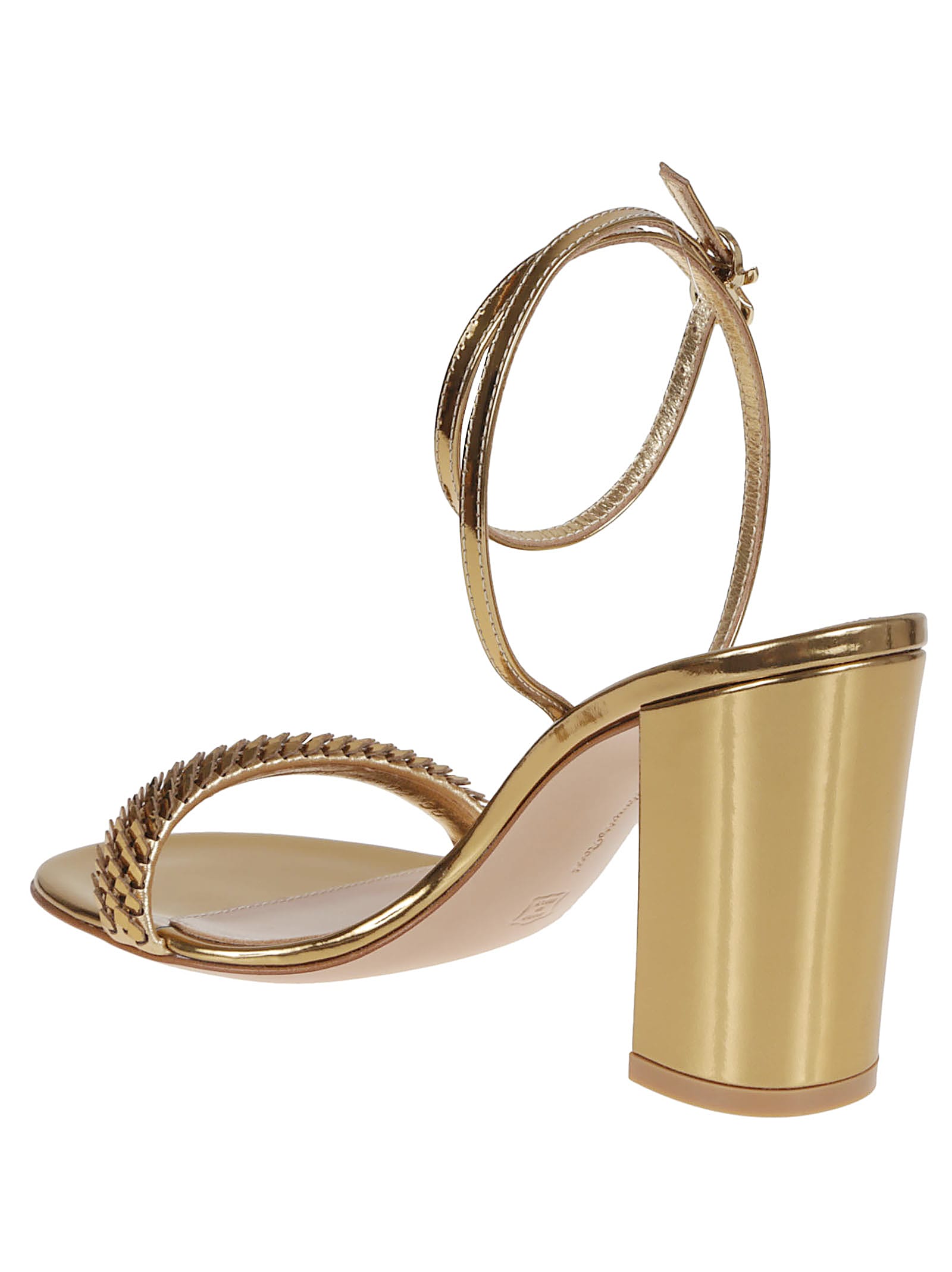 Gianvito Rossi Calissa Sandals With Iconic Ribbon Buckle In Mekm Mekong Mekong