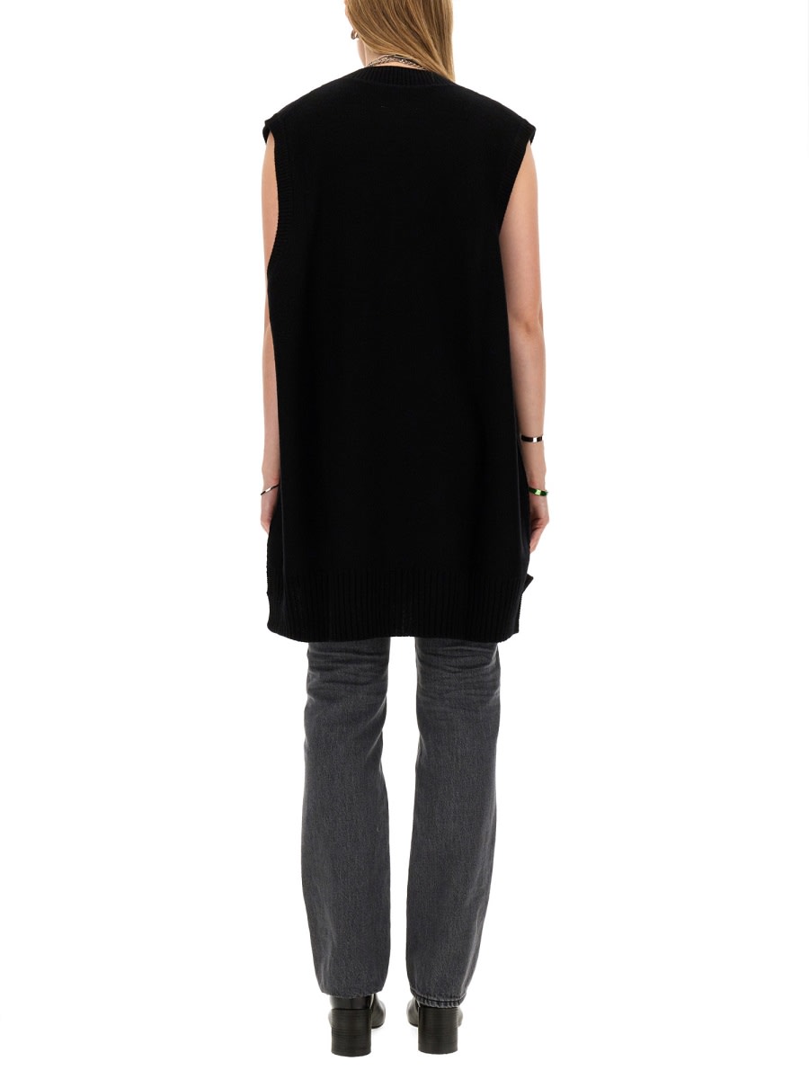 Shop Mm6 Maison Margiela Knit Dress In Black