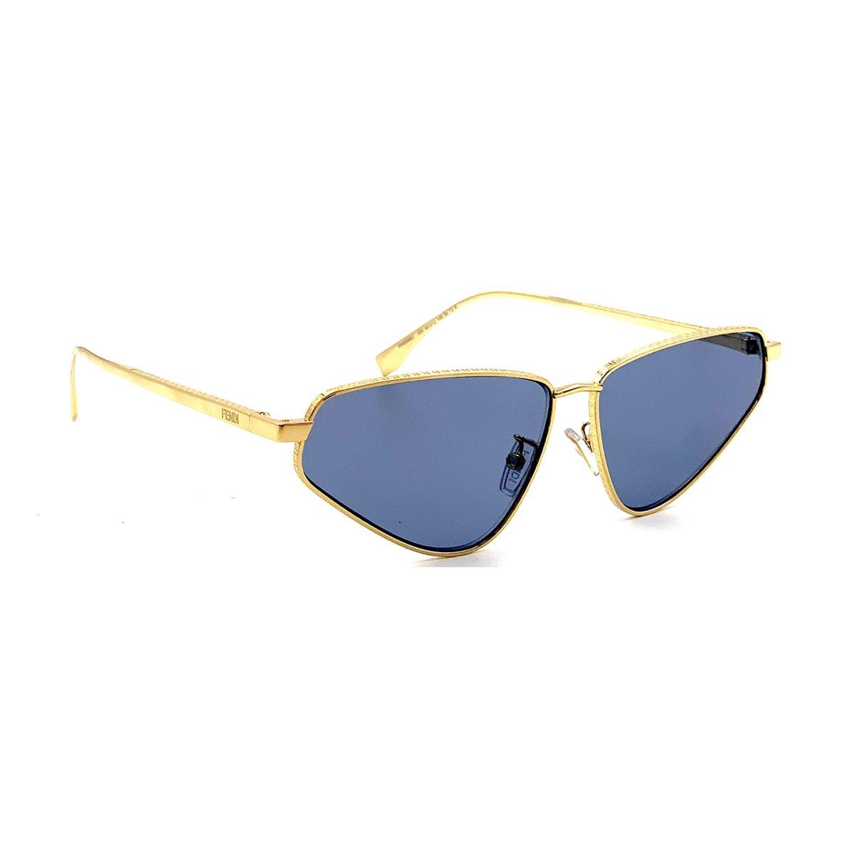 Shop Fendi Triangle Frame Sunglasses Sunglasses In 30v Gold