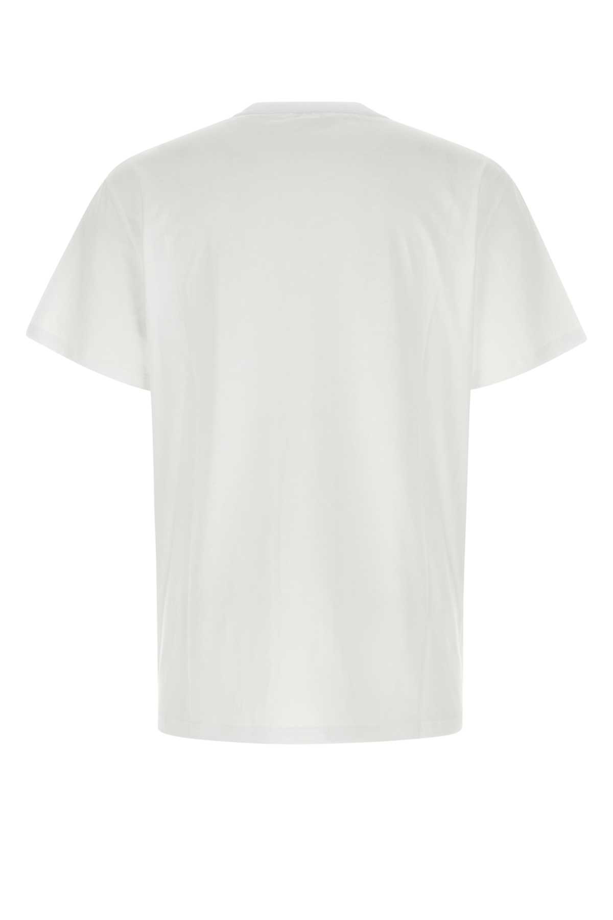 Alexander Mcqueen White Cotton Oversize T-shirt In Whitemix