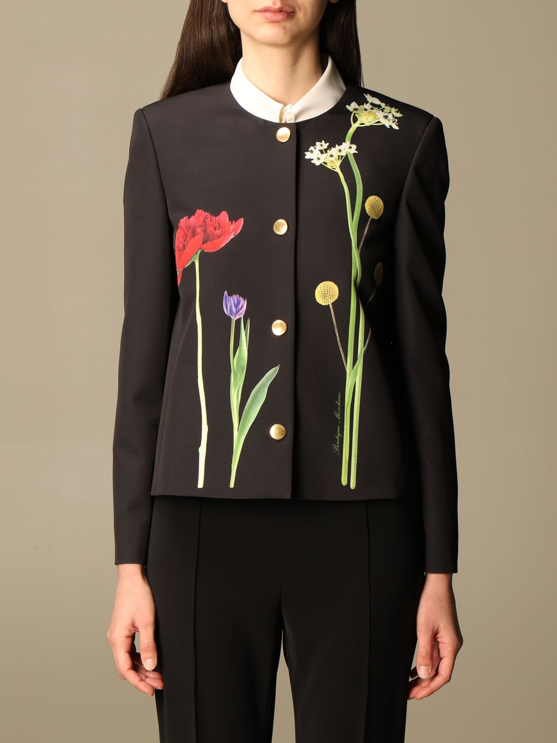 Boutique Moschino Jacket Moschino Boutique Jacket In Cady With Botanical Pattern