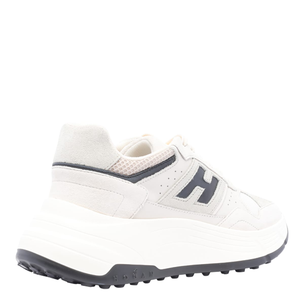 Hogan H669 Lace-up Leather Shoes In White