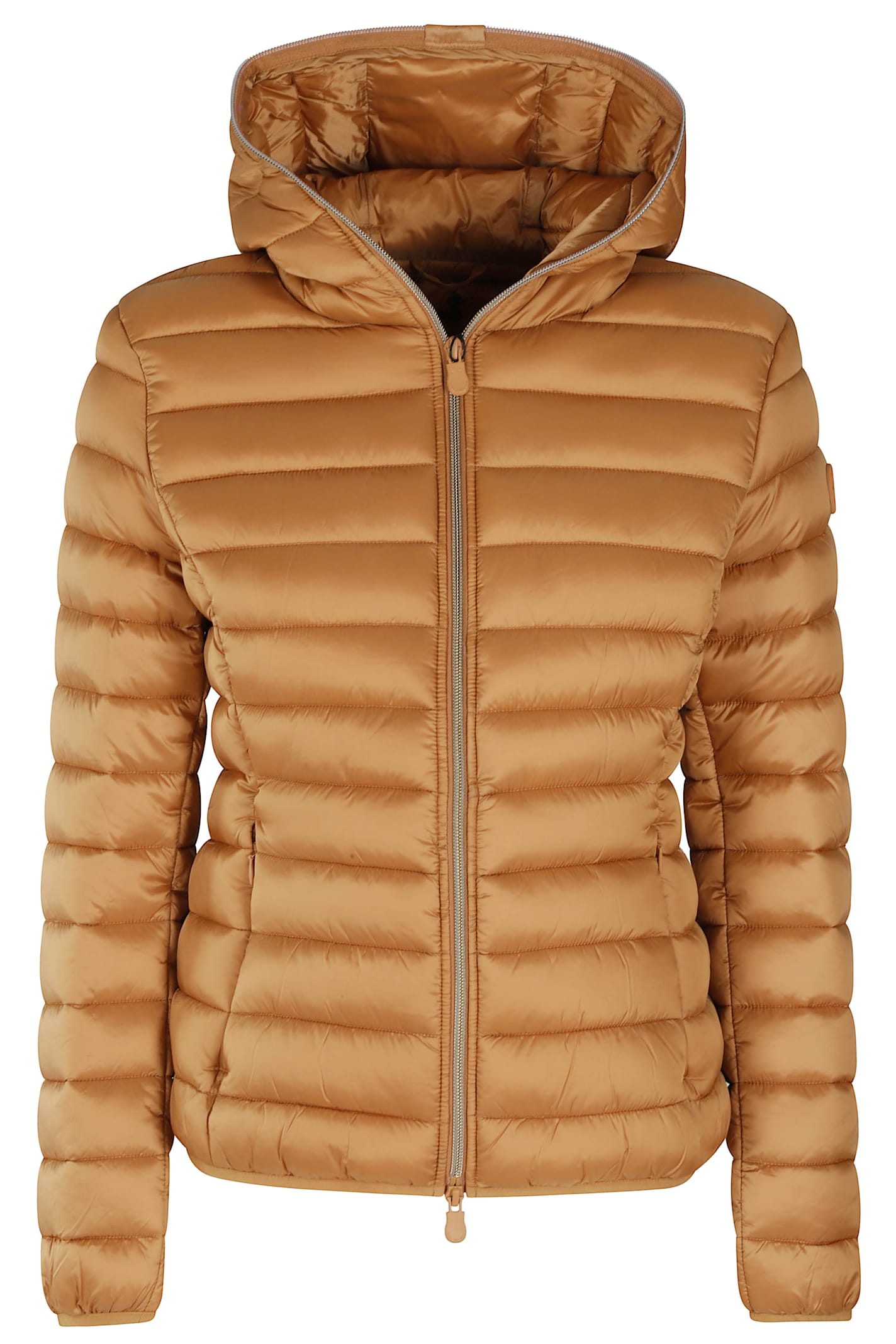 Save The Duck Alexis Hooded Quilted Jacket In Brown