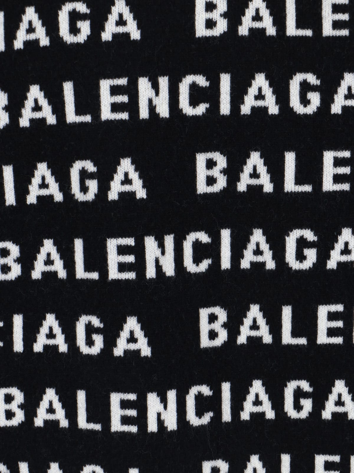 Shop Balenciaga All-over Logo Sweater In Black