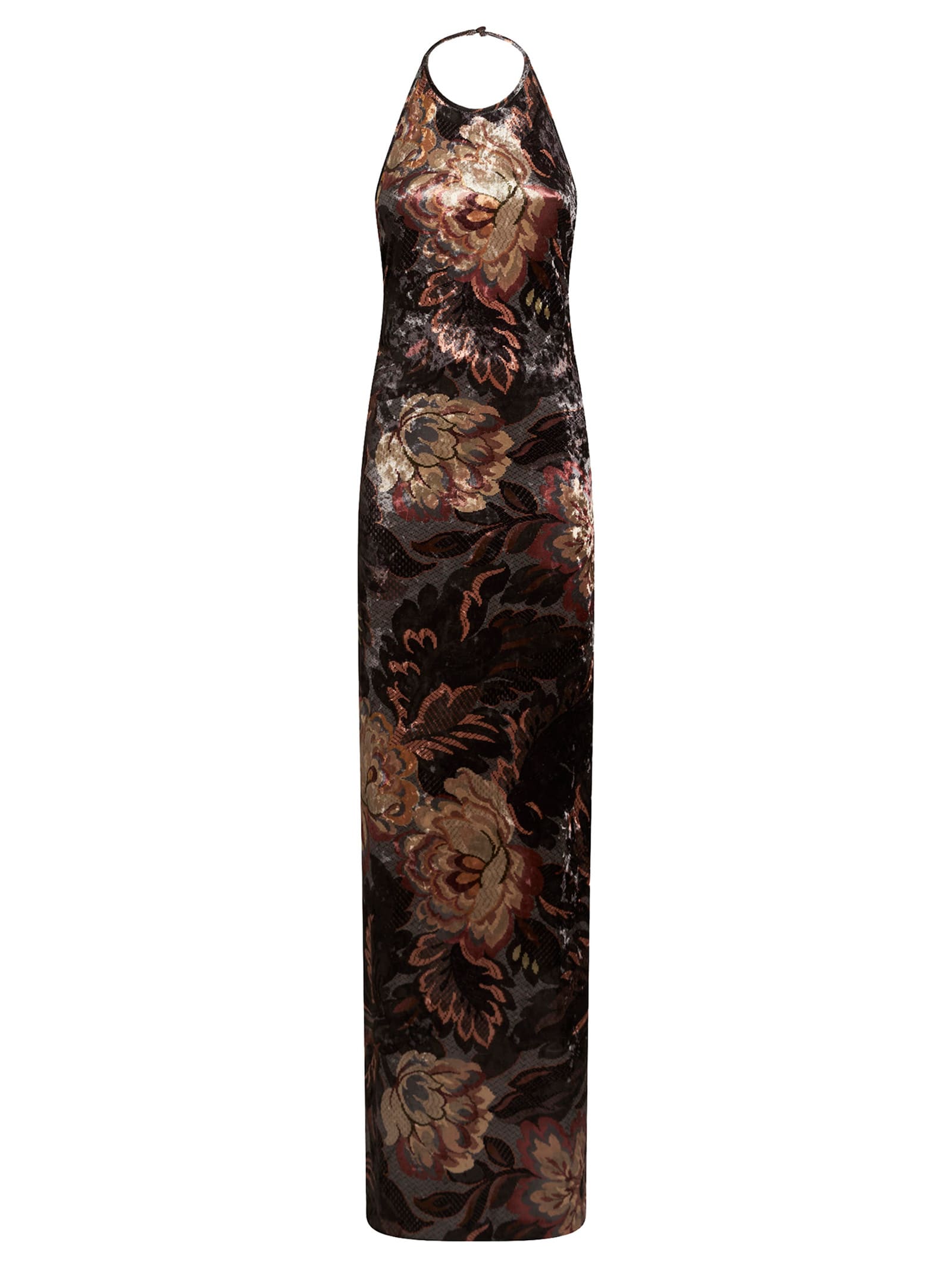 Shop Etro Long Dress In Grey