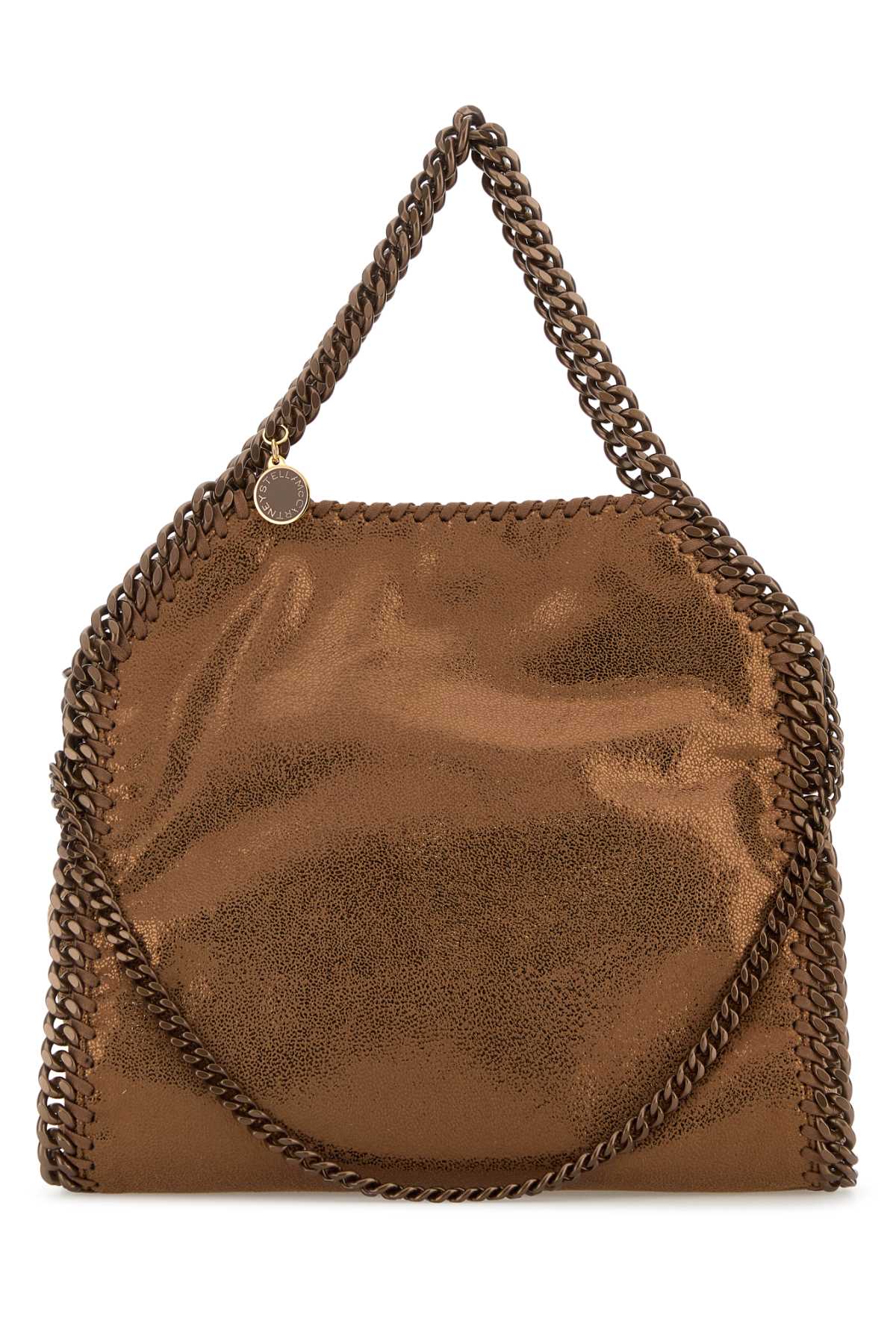 Stella Mccartney Bronze Shaggy Deer Mini Falabella Handbag In Brown