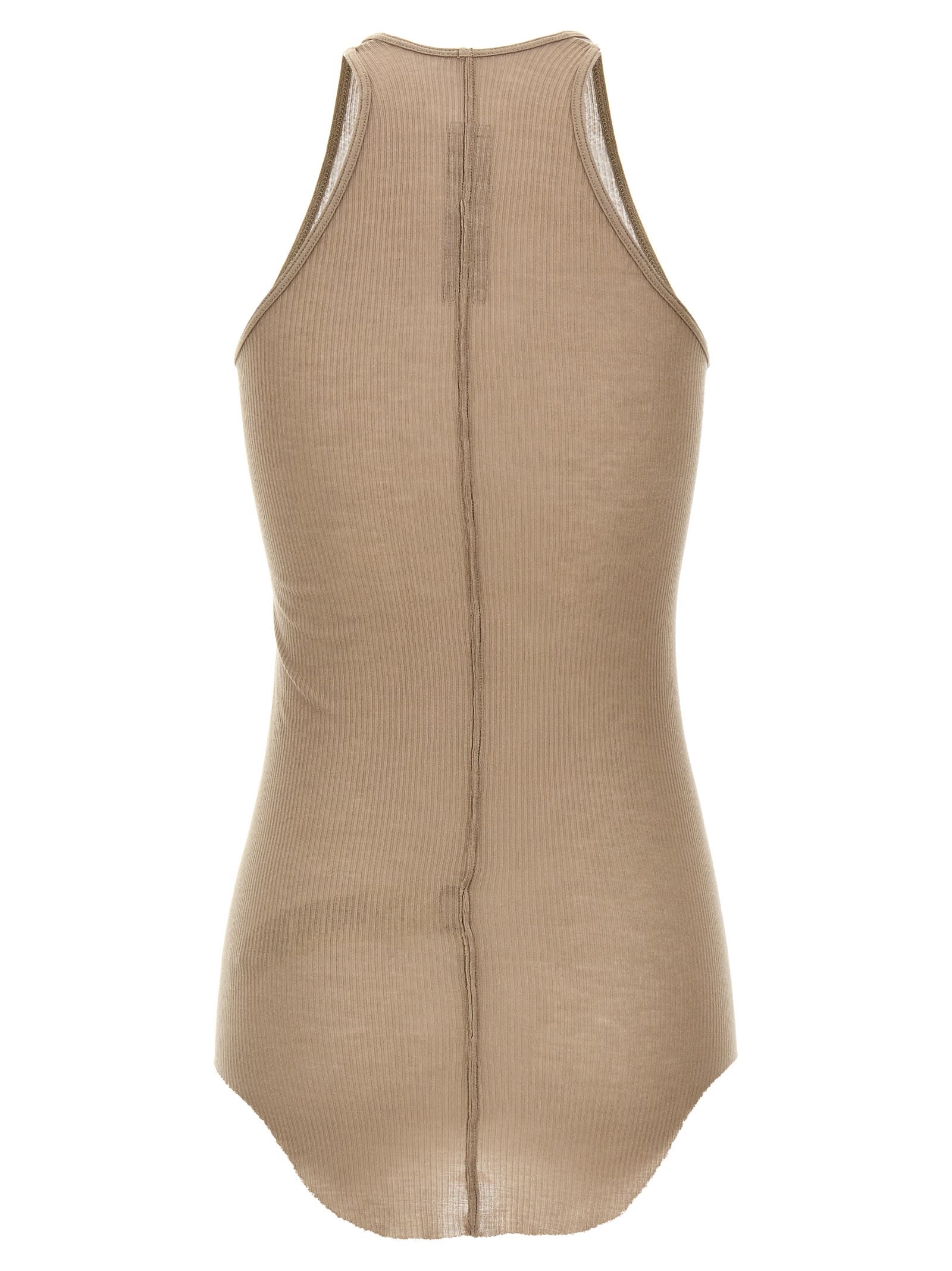 Rick Owens Grey Basic Rib Tank Top