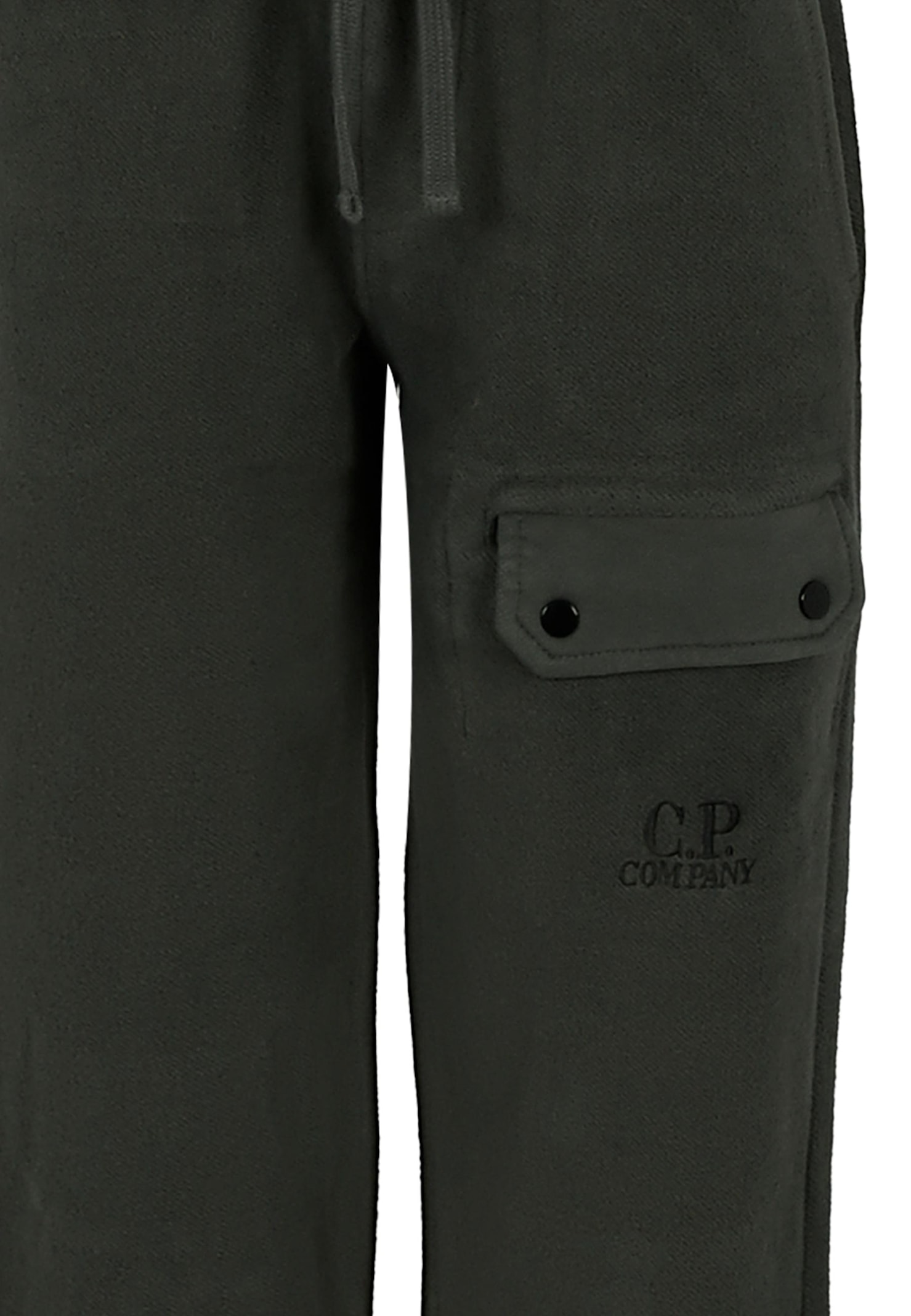 C.p. Company Undersixteen Green Trousers For Boy With Logo In Green