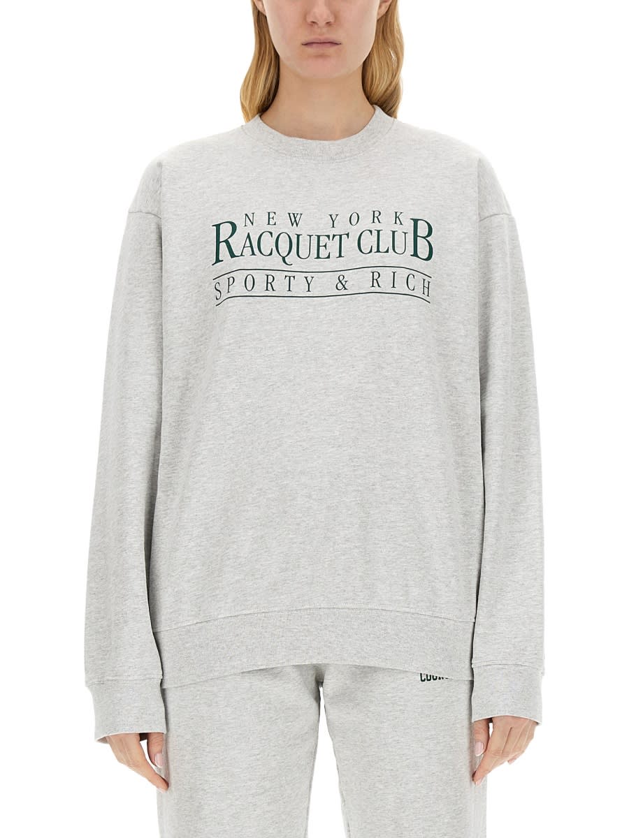Sporty & Rich Sweatshirt With Logo In Grey
