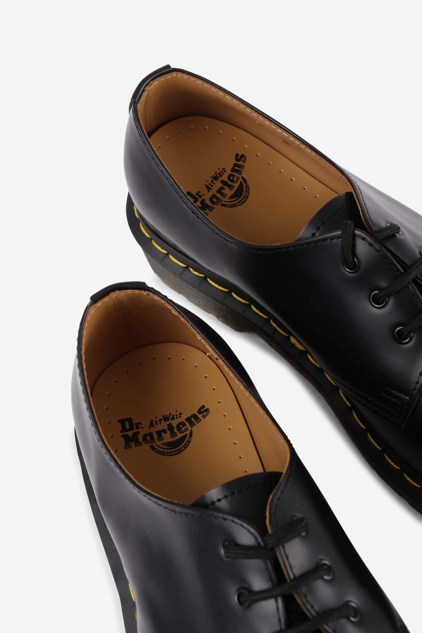 Shop Dr. Martens' 1461 Combat Boots In Black Smooth