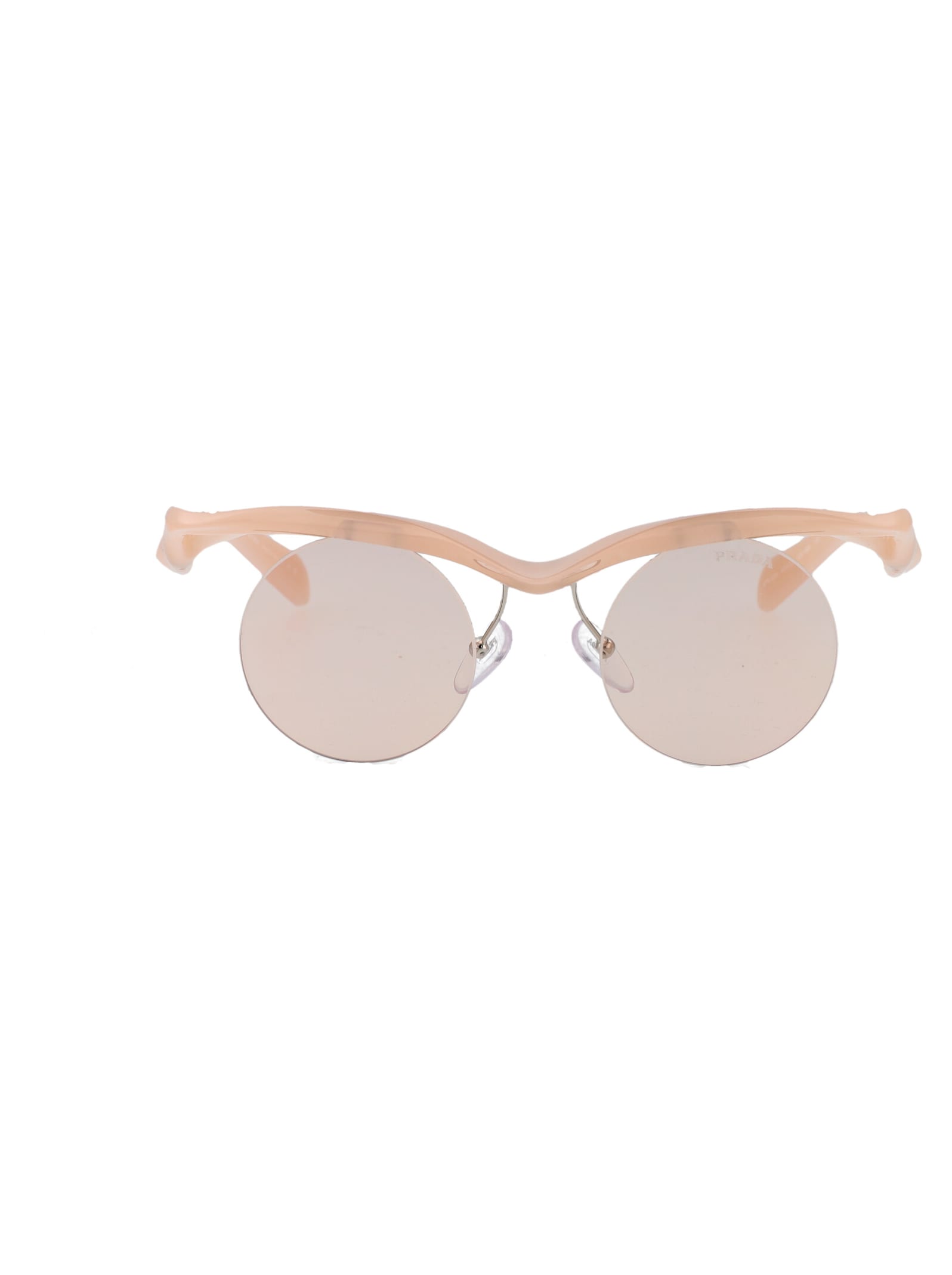 Shop Prada 0pr A24s Sunglasses In 12s0b8 Opal Peach