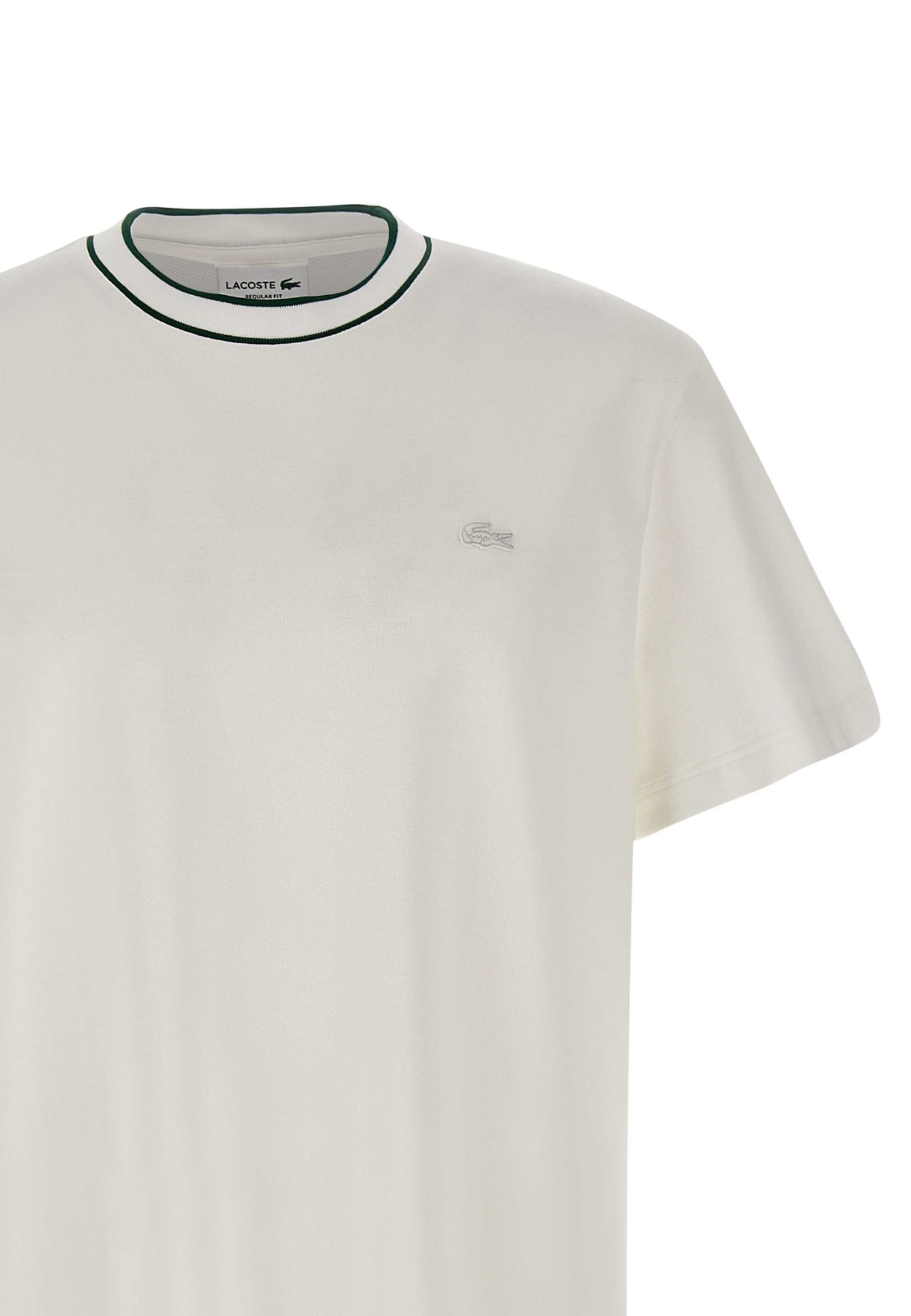 Shop Lacoste Cotton T-shirt In White
