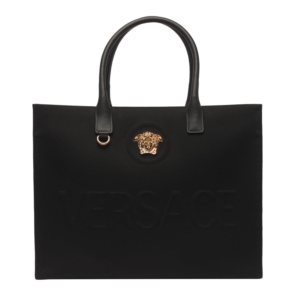 Shop Versace La Medusa Large Tote Bag In Black