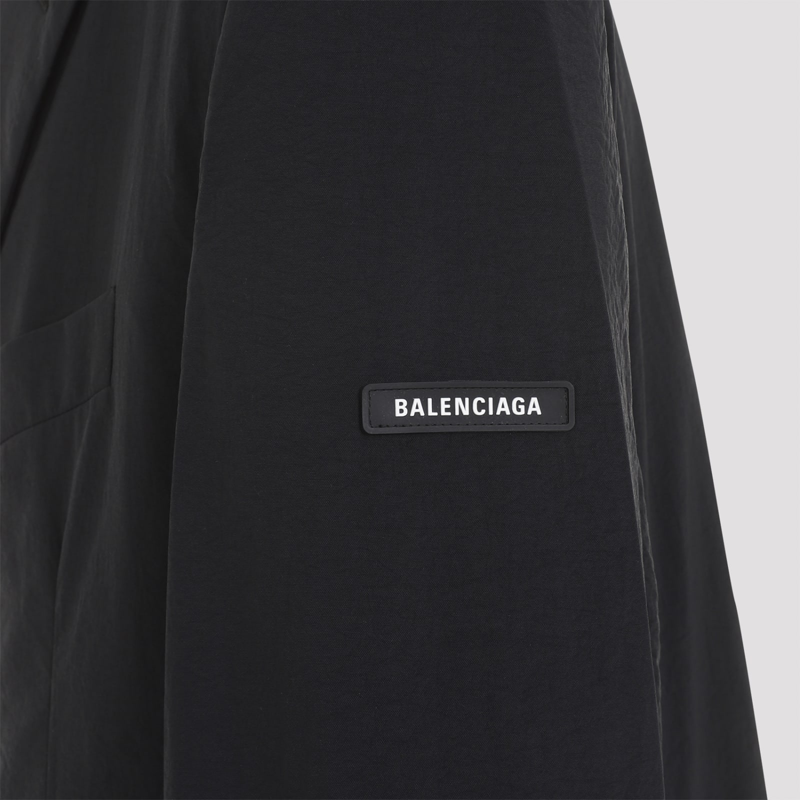 Shop Balenciaga Washed Sb Jacket In Black