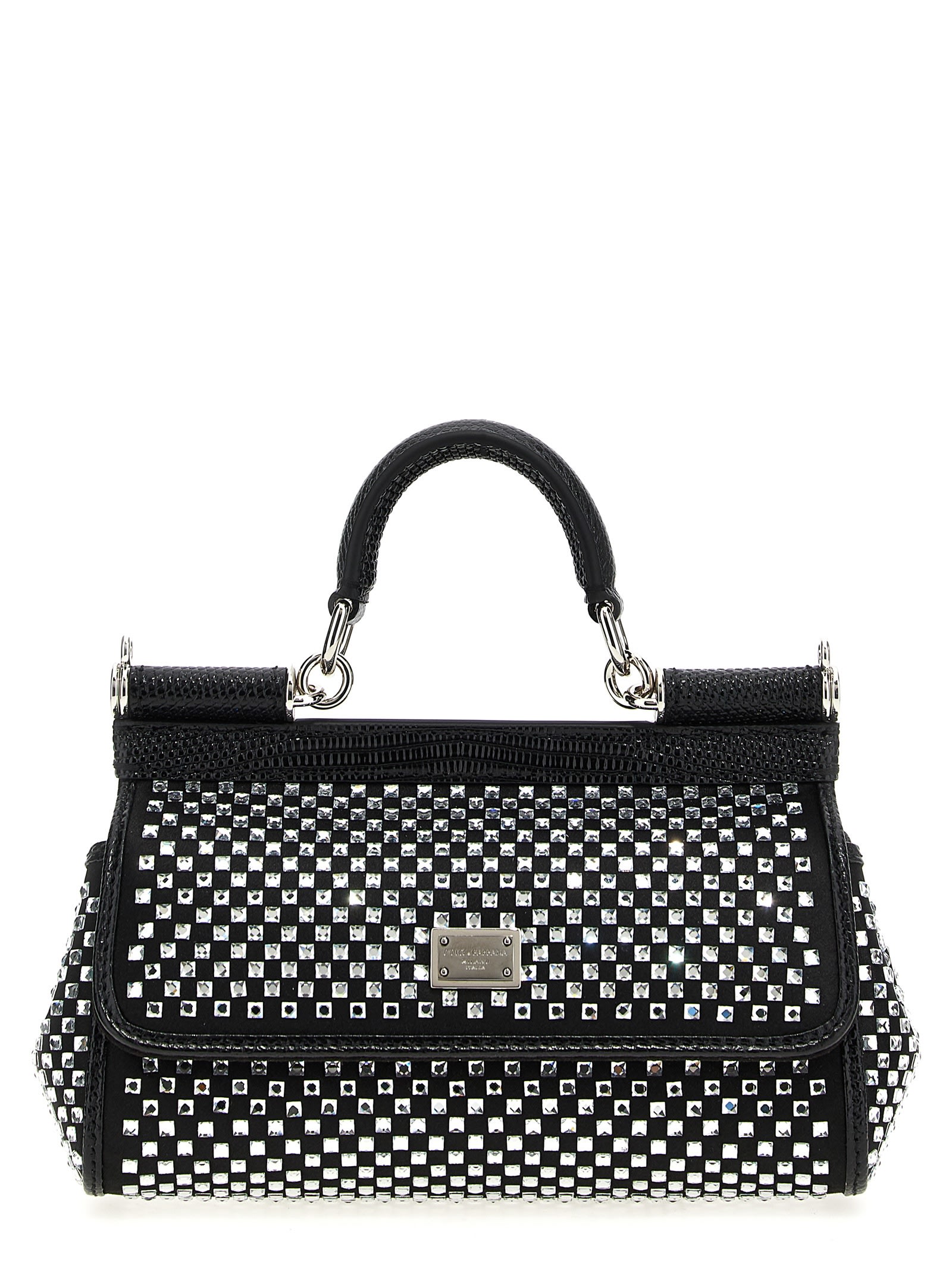 Shop Dolce & Gabbana Sicily Small Handbag In Black