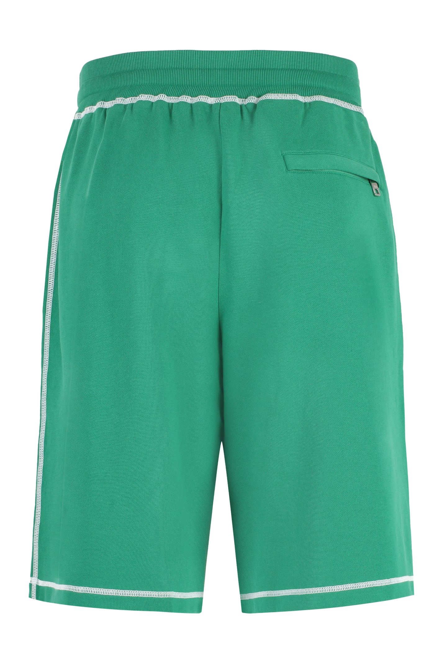 Shop Dolce & Gabbana Cotton Bermuda Shorts In Green