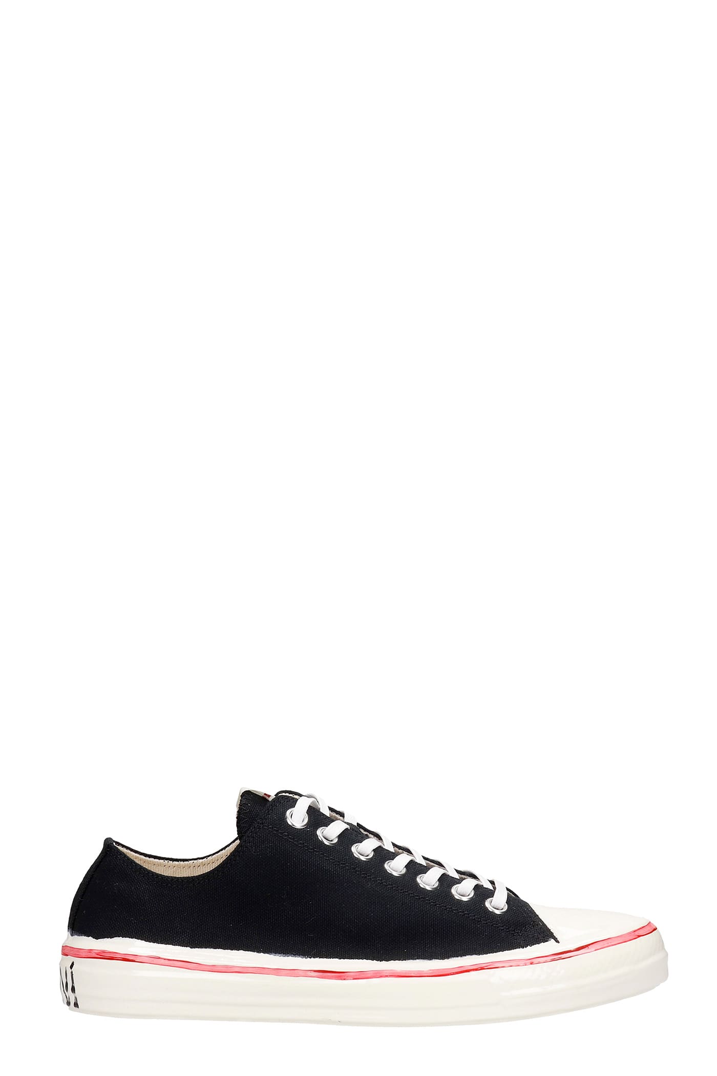 Marni Gooey Sneakers In Black Canvas