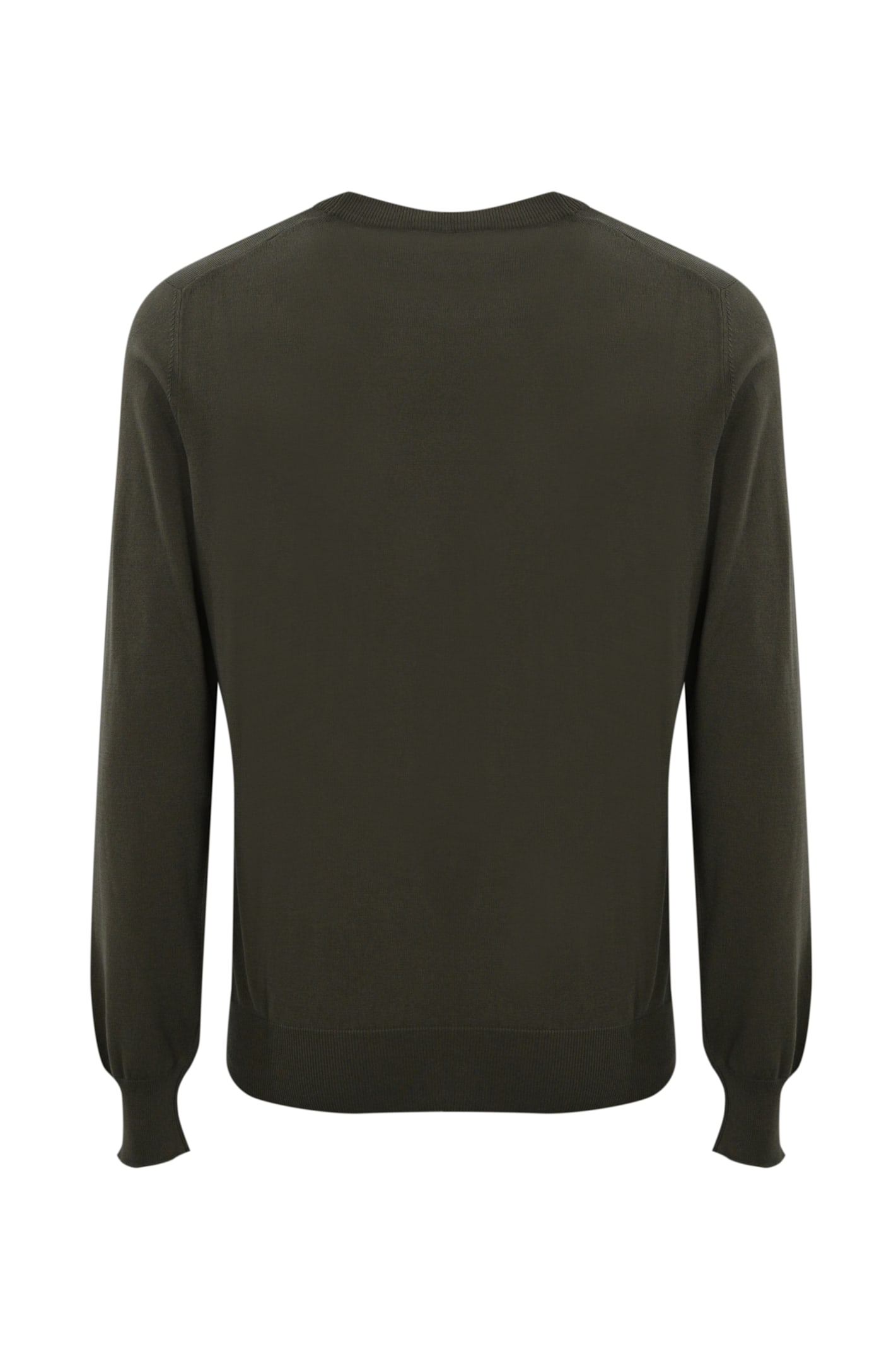 Fay Pullover Sweater In Cotton In Marrone