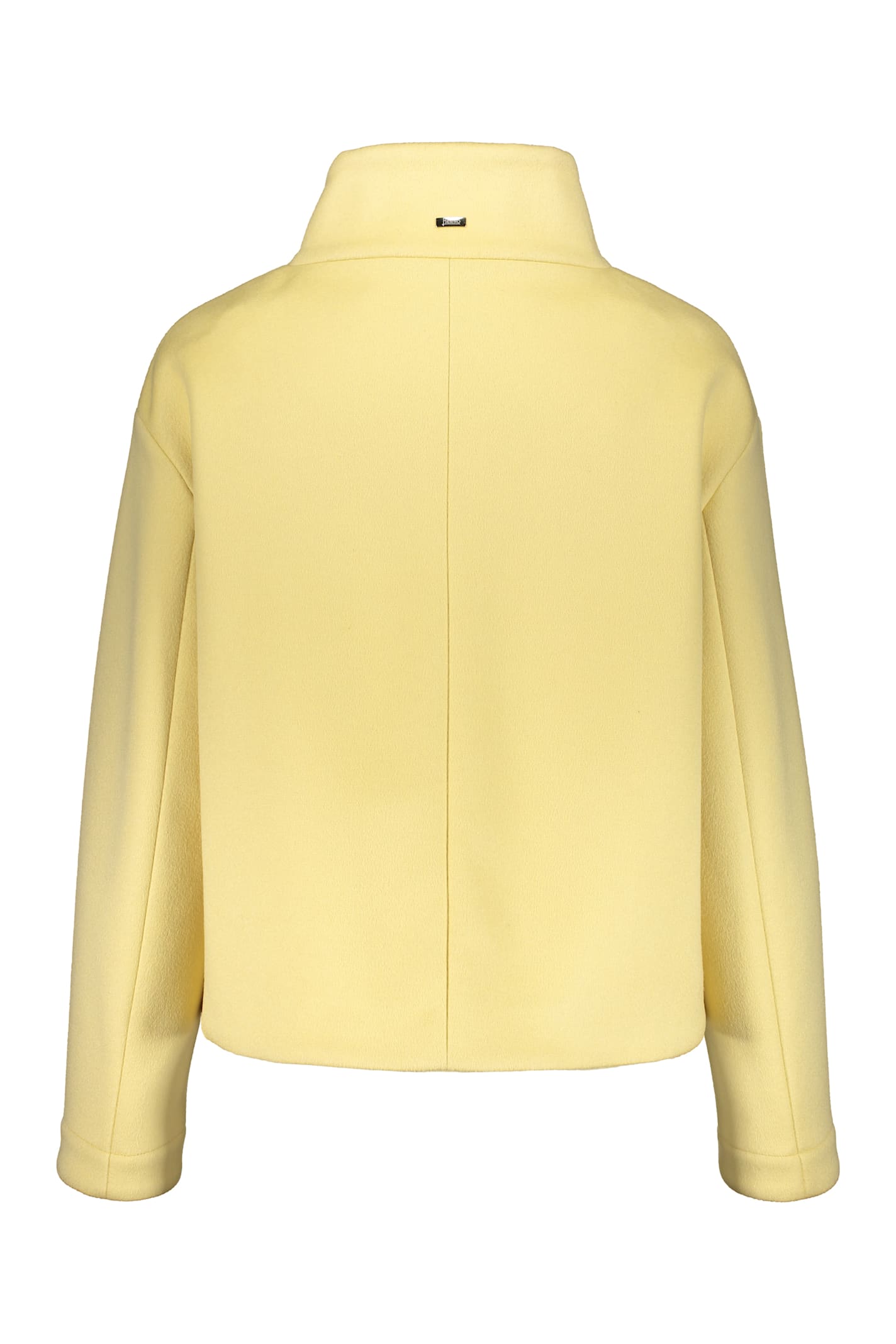 Herno Lightweight Yellow Jacket With Zipper And Collar In Yellow
