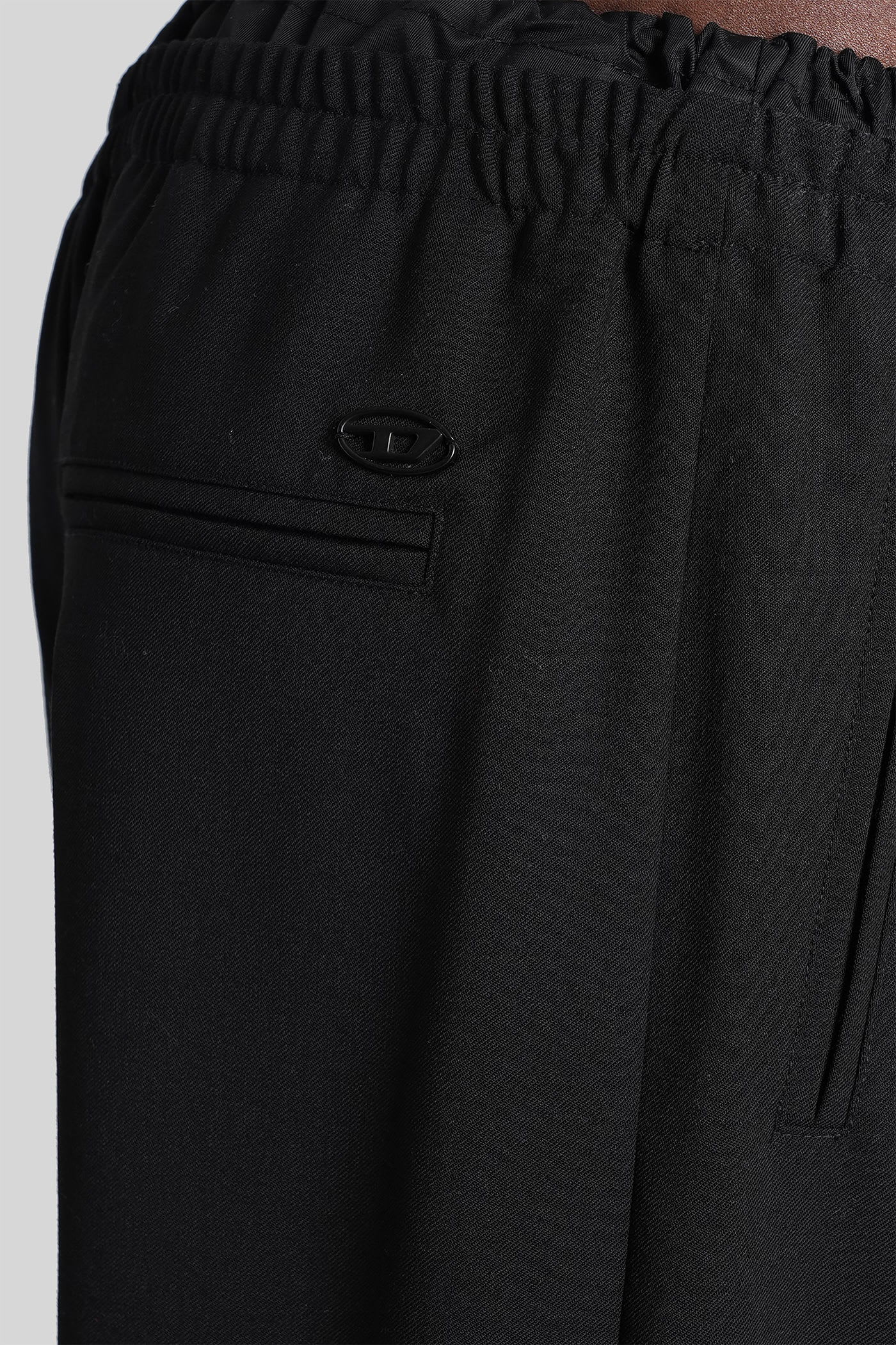 Diesel P-yrite Pants In Black Polyester In Black
