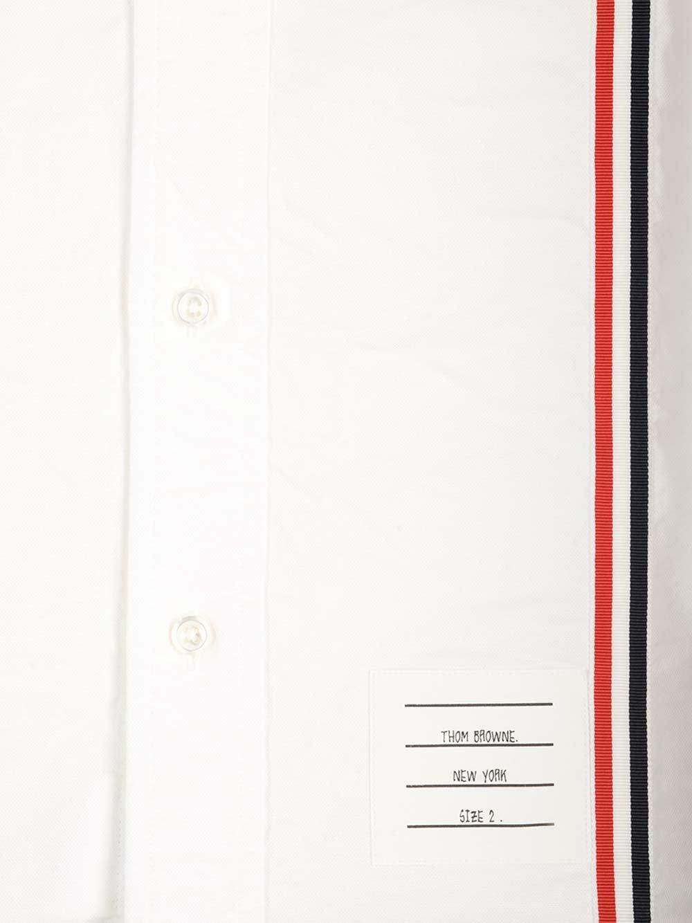 THOM BROWNE RWB STRIPED BUTTONED SHIRT