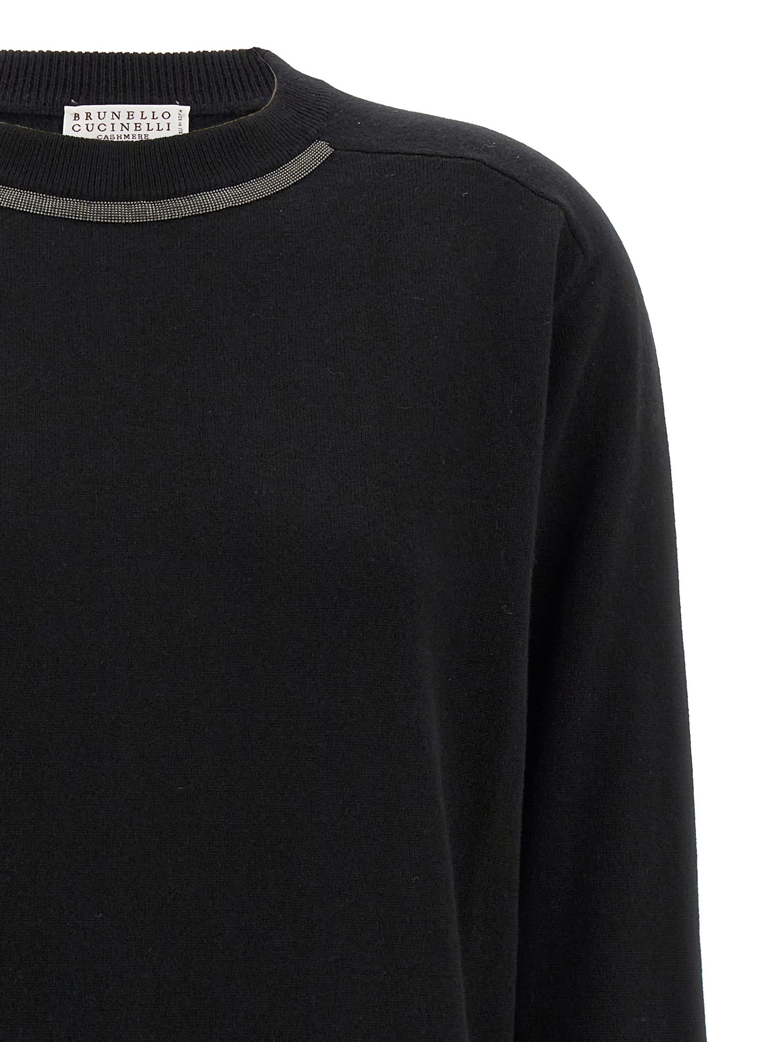 Shop Brunello Cucinelli Monile Sweater In Black